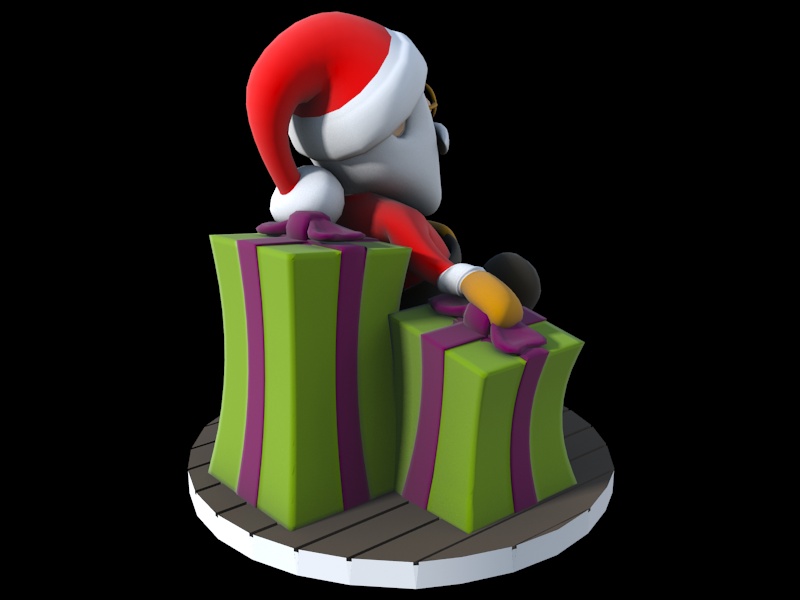 Pose 06 - Santa on the Gifts 3D print model_2
