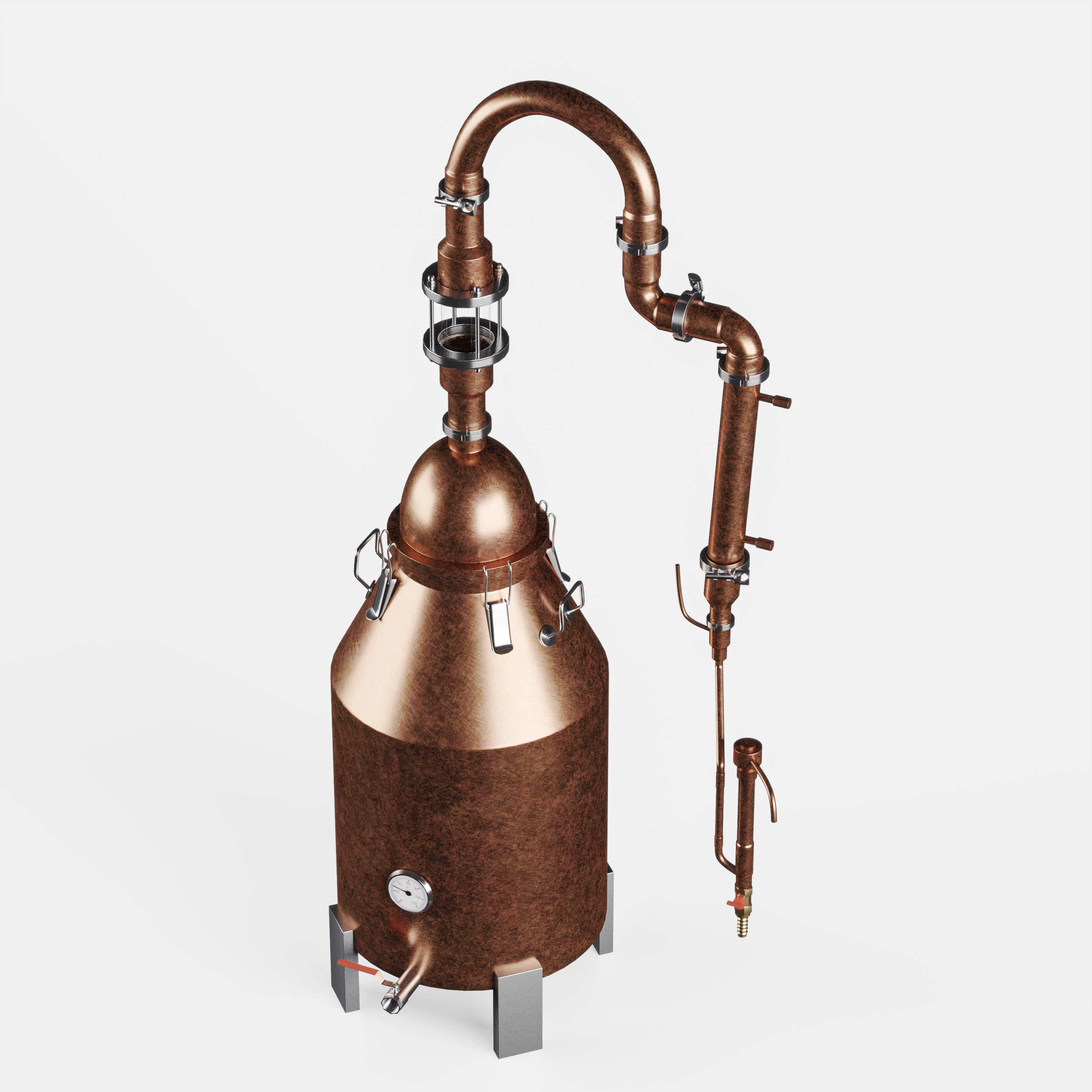 Copper Distiller 3D model_5
