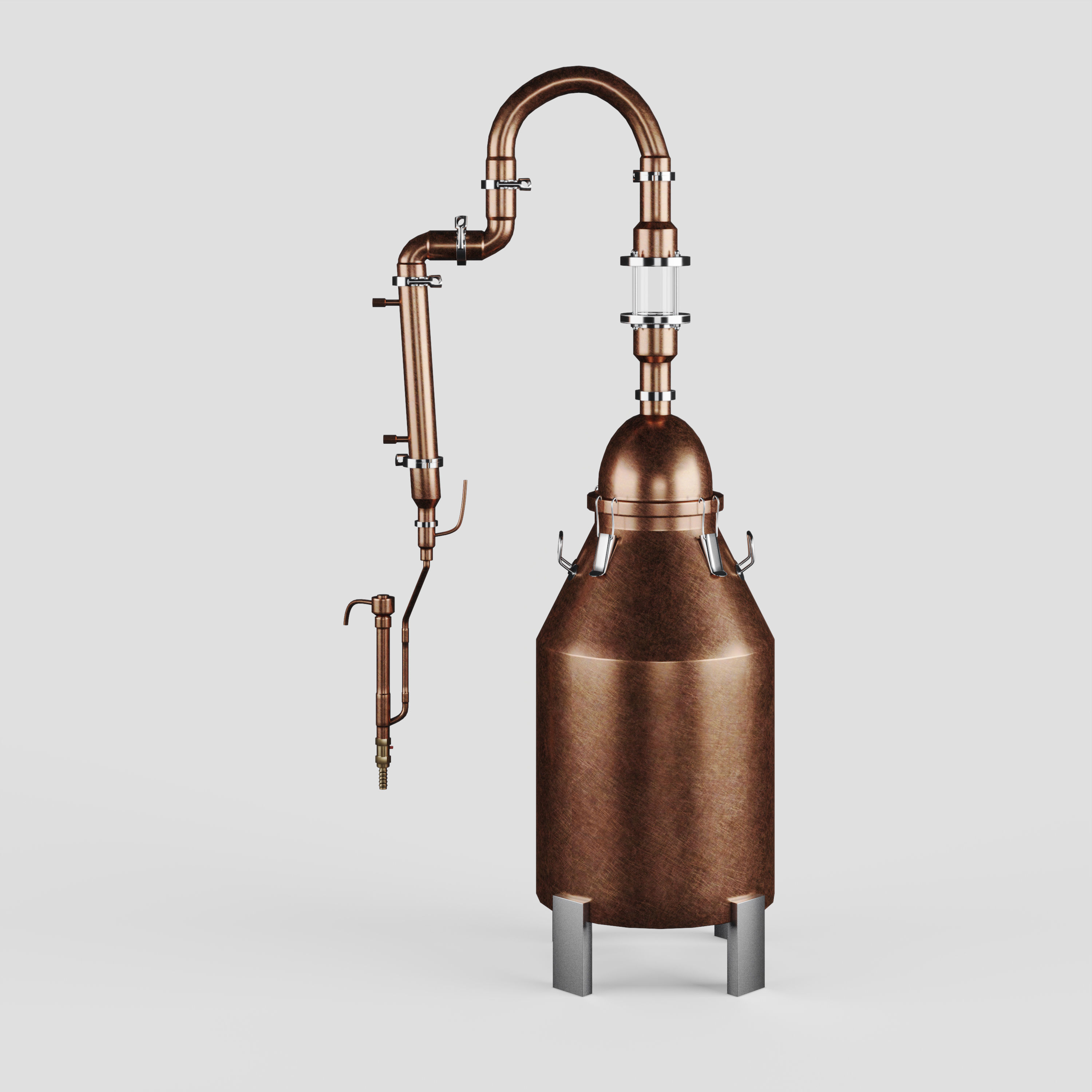 Copper Distiller 3D model_4