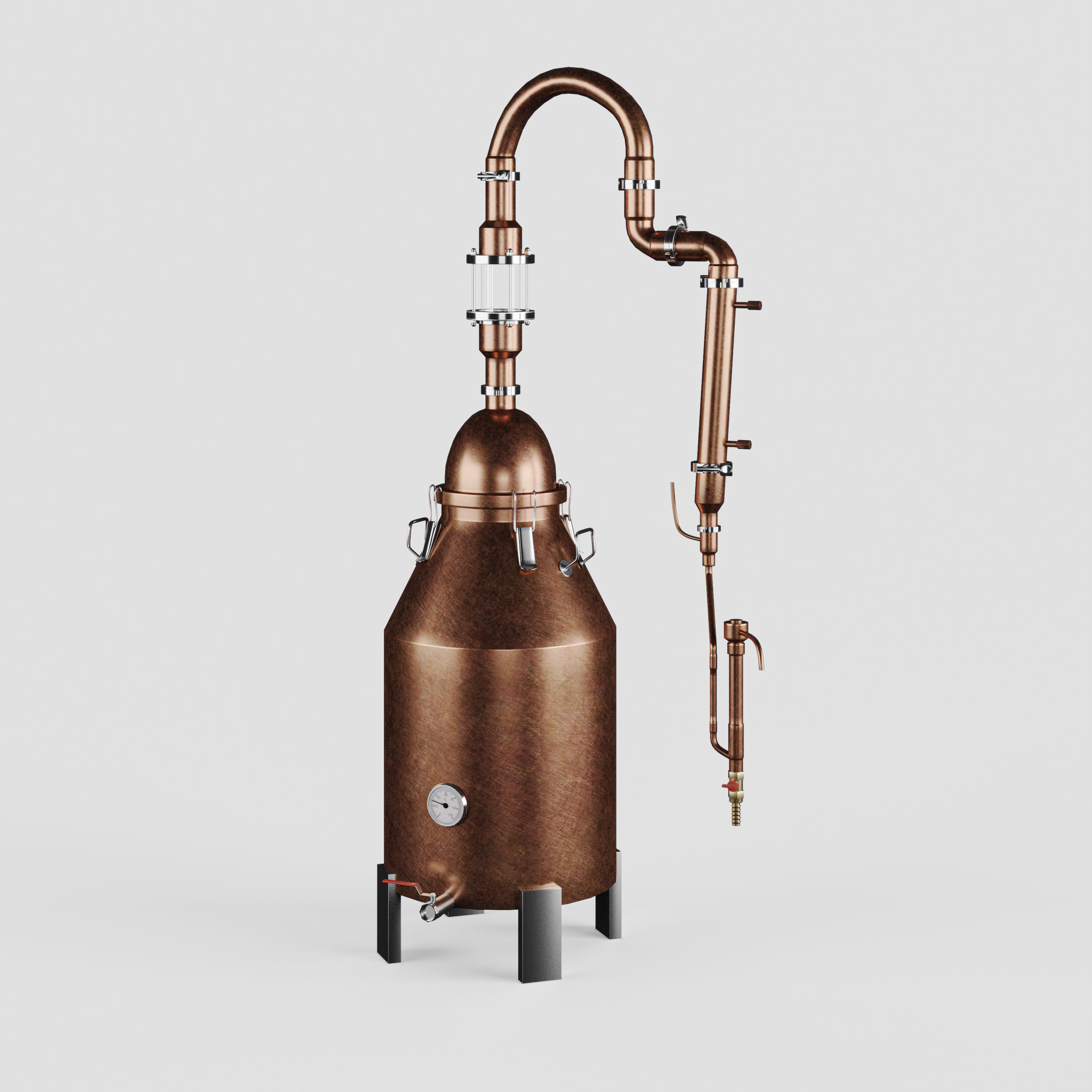 Copper Distiller 3D model_2