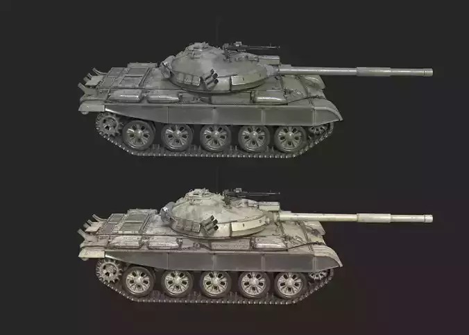 PBR 2 coatings  T-62 main battle tank of the Soviet Union T62 Low-poly 3D model