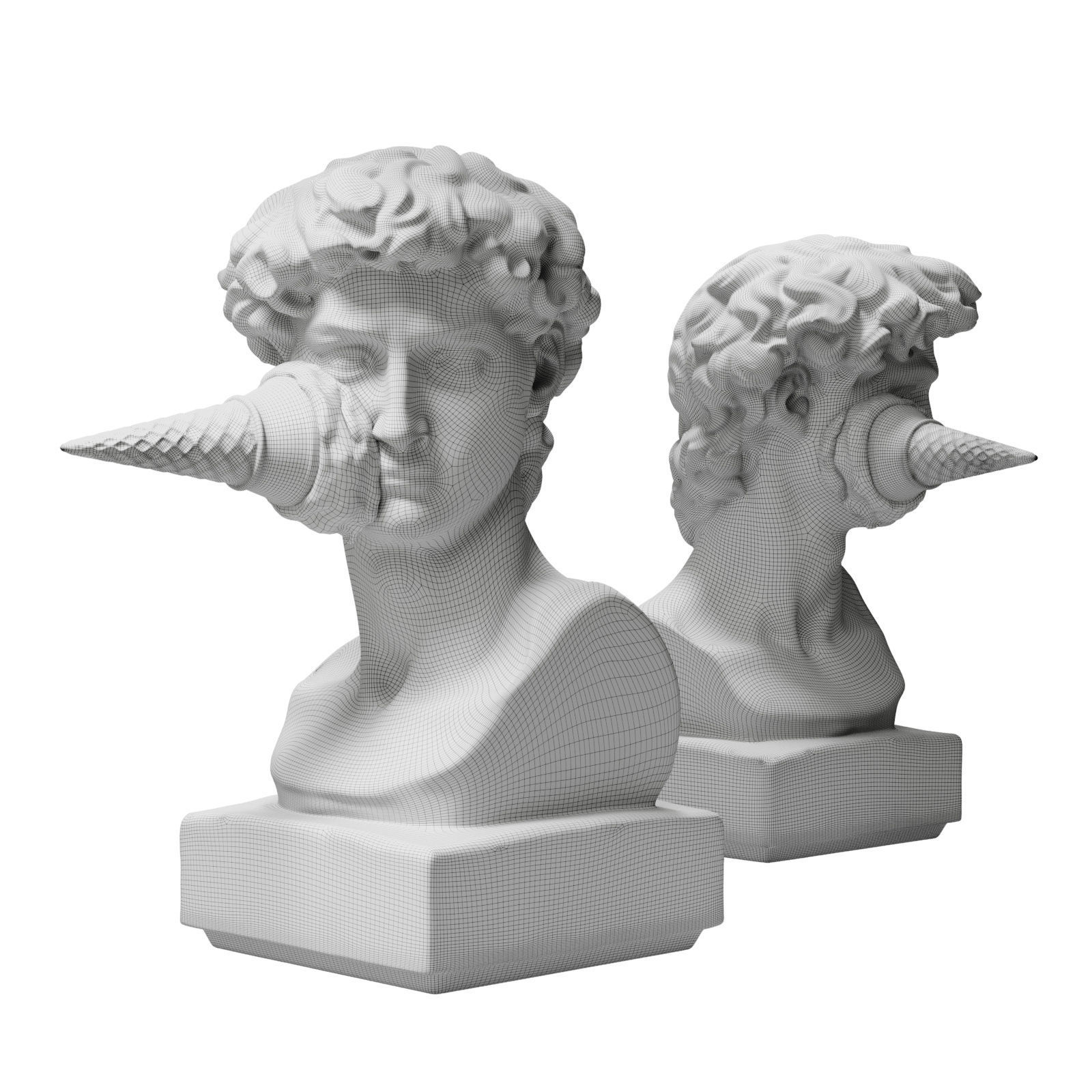 David face icecream 3D model_5