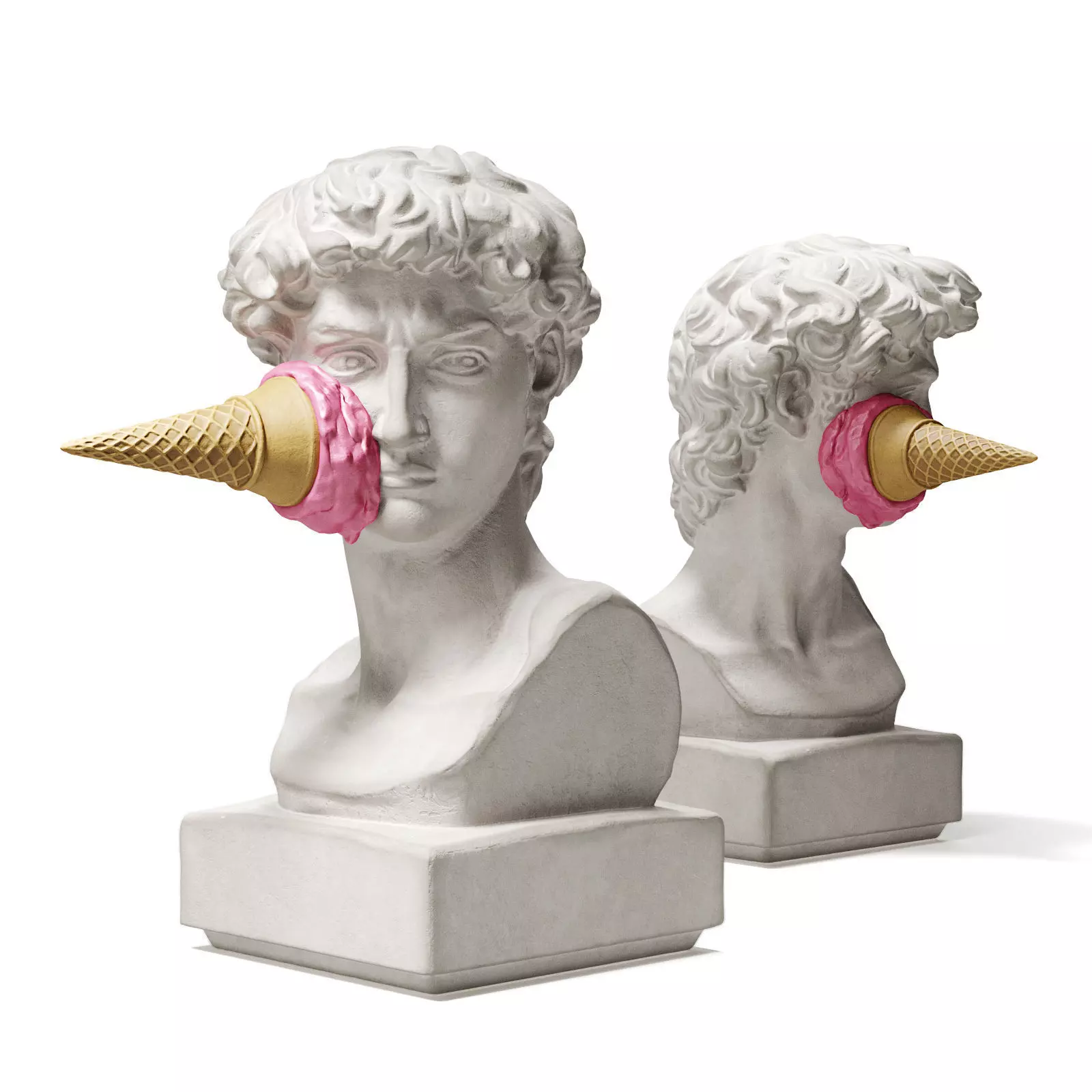 David face icecream 3D model_0