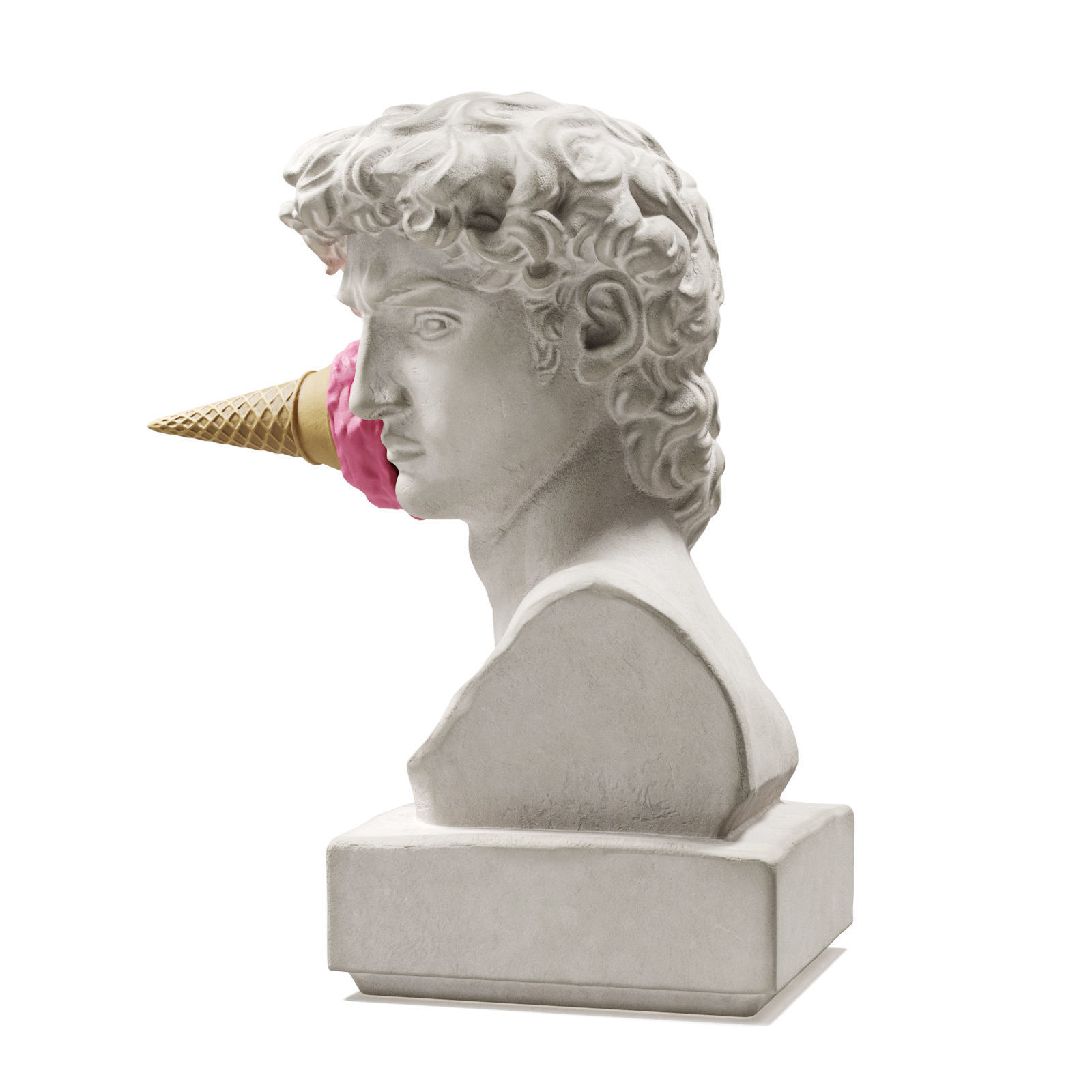 David face icecream 3D model_4