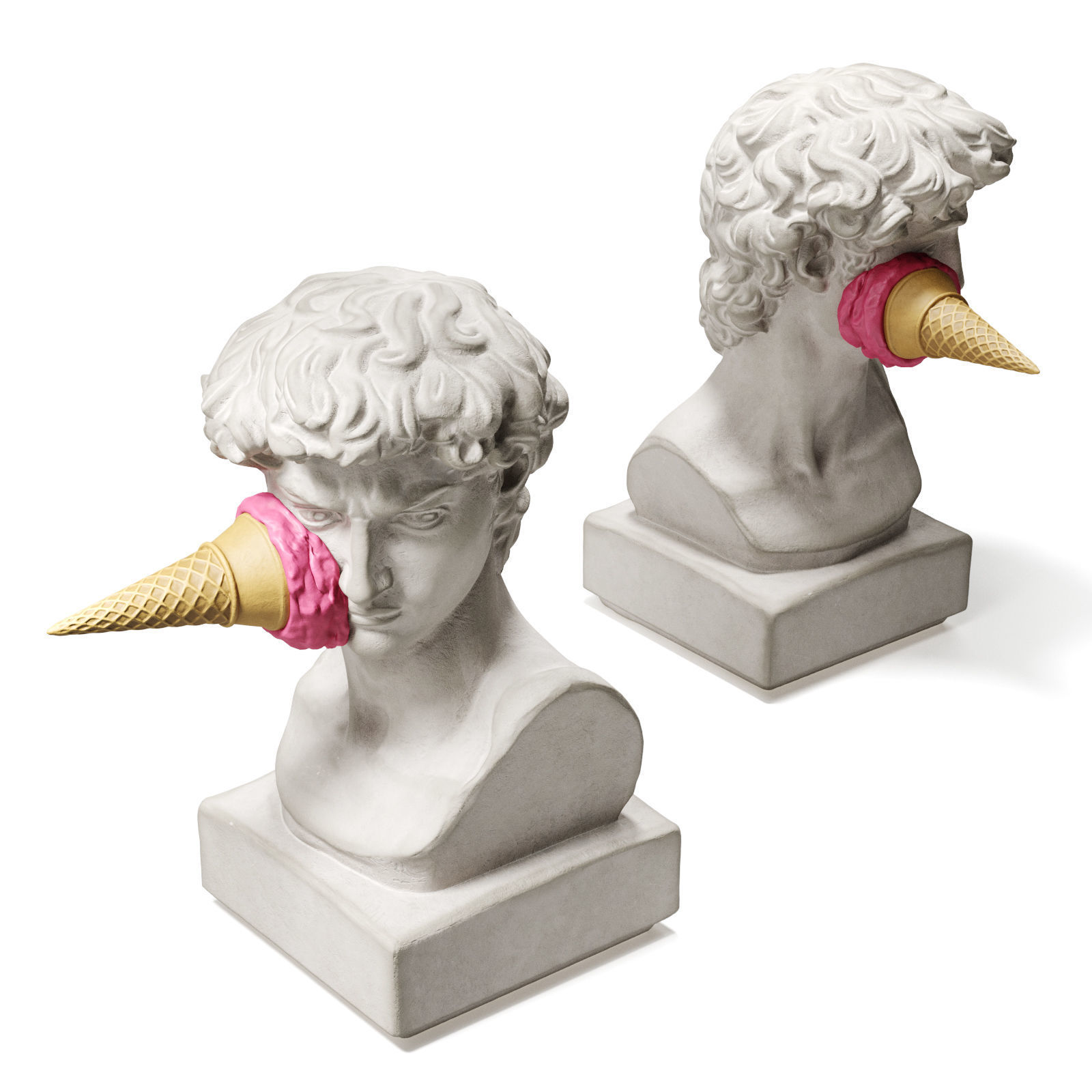 David face icecream 3D model_1