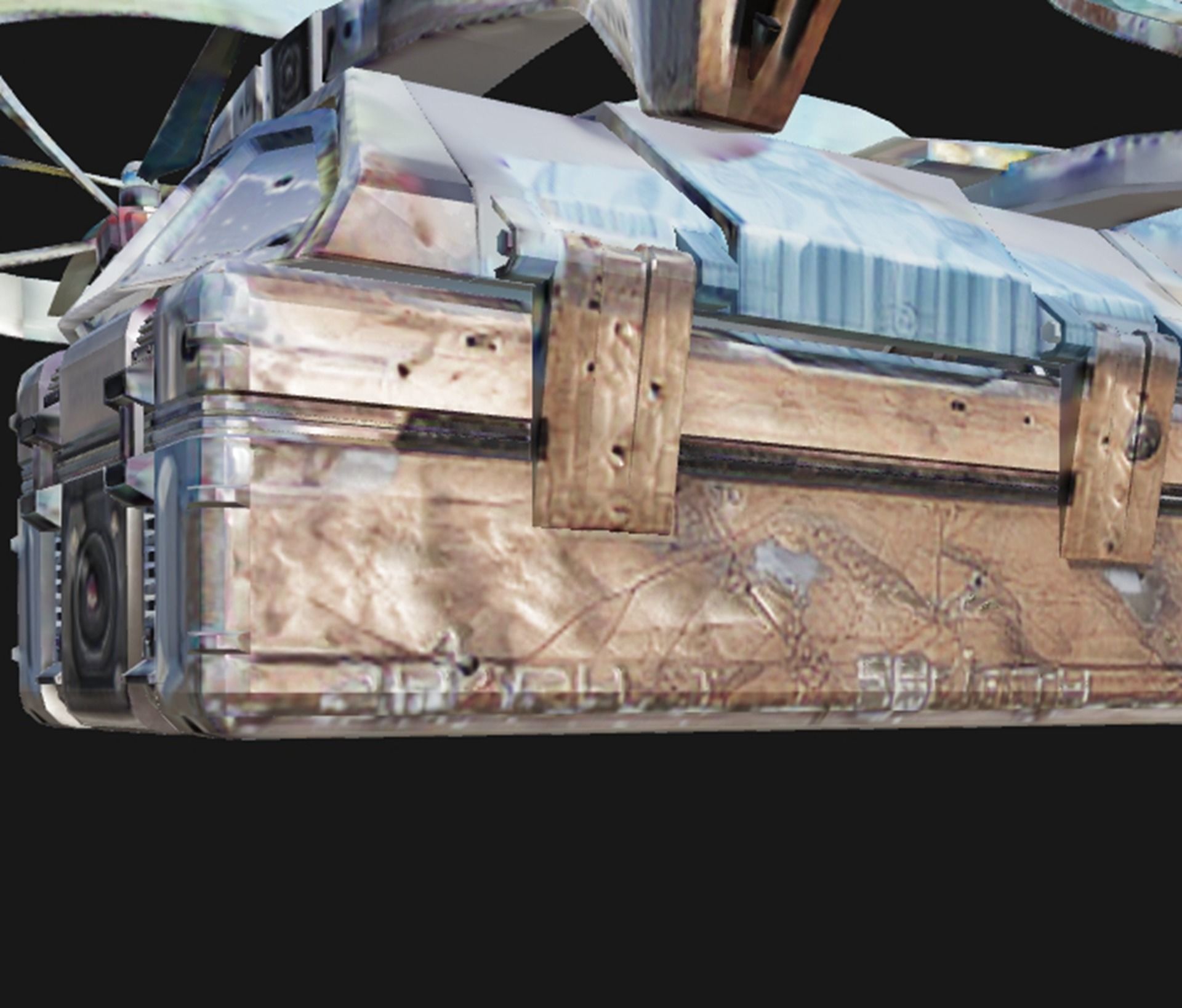 HD Future Drone Low-poly 3D model_4