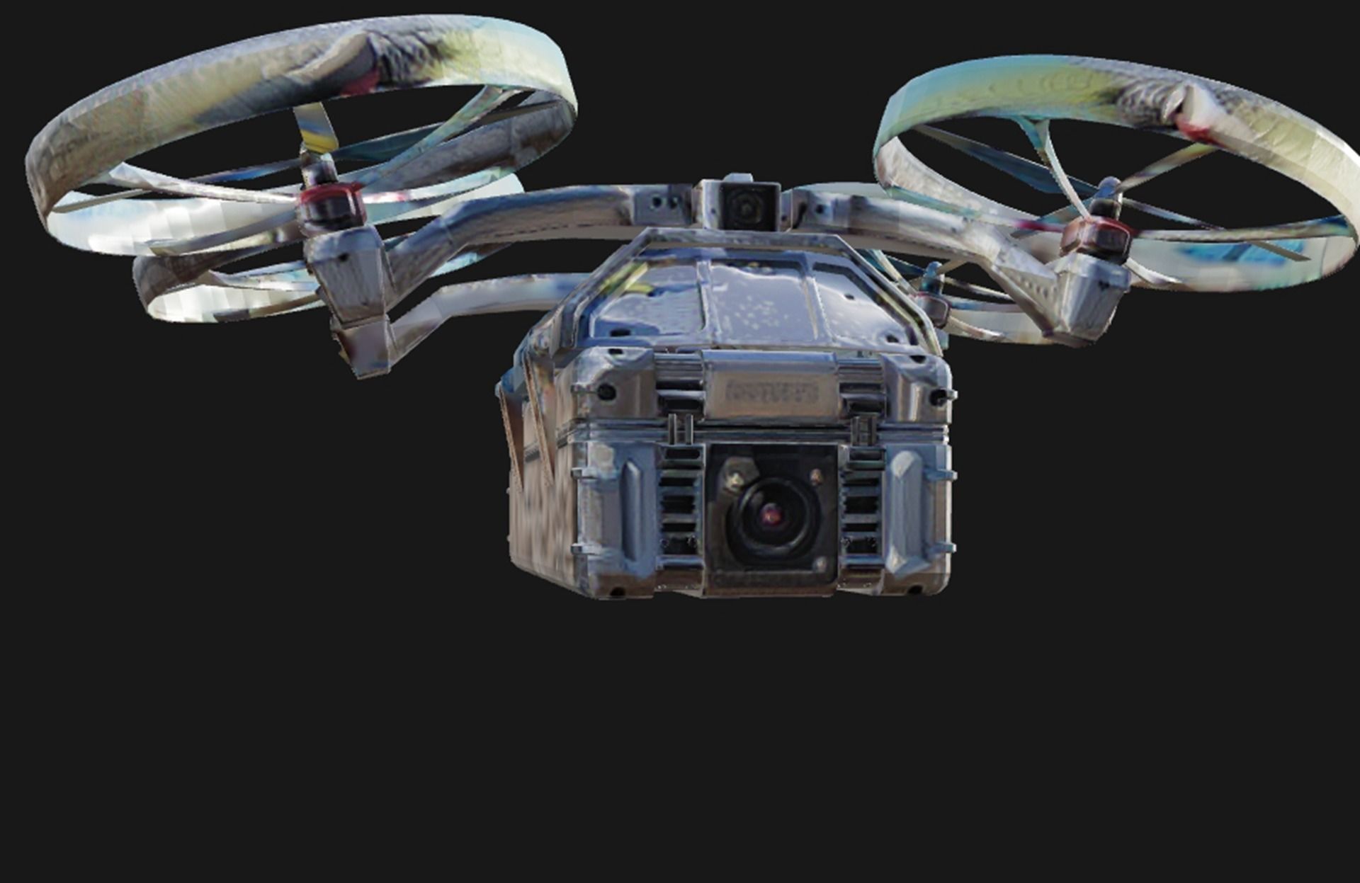 HD Future Drone Low-poly 3D model_1