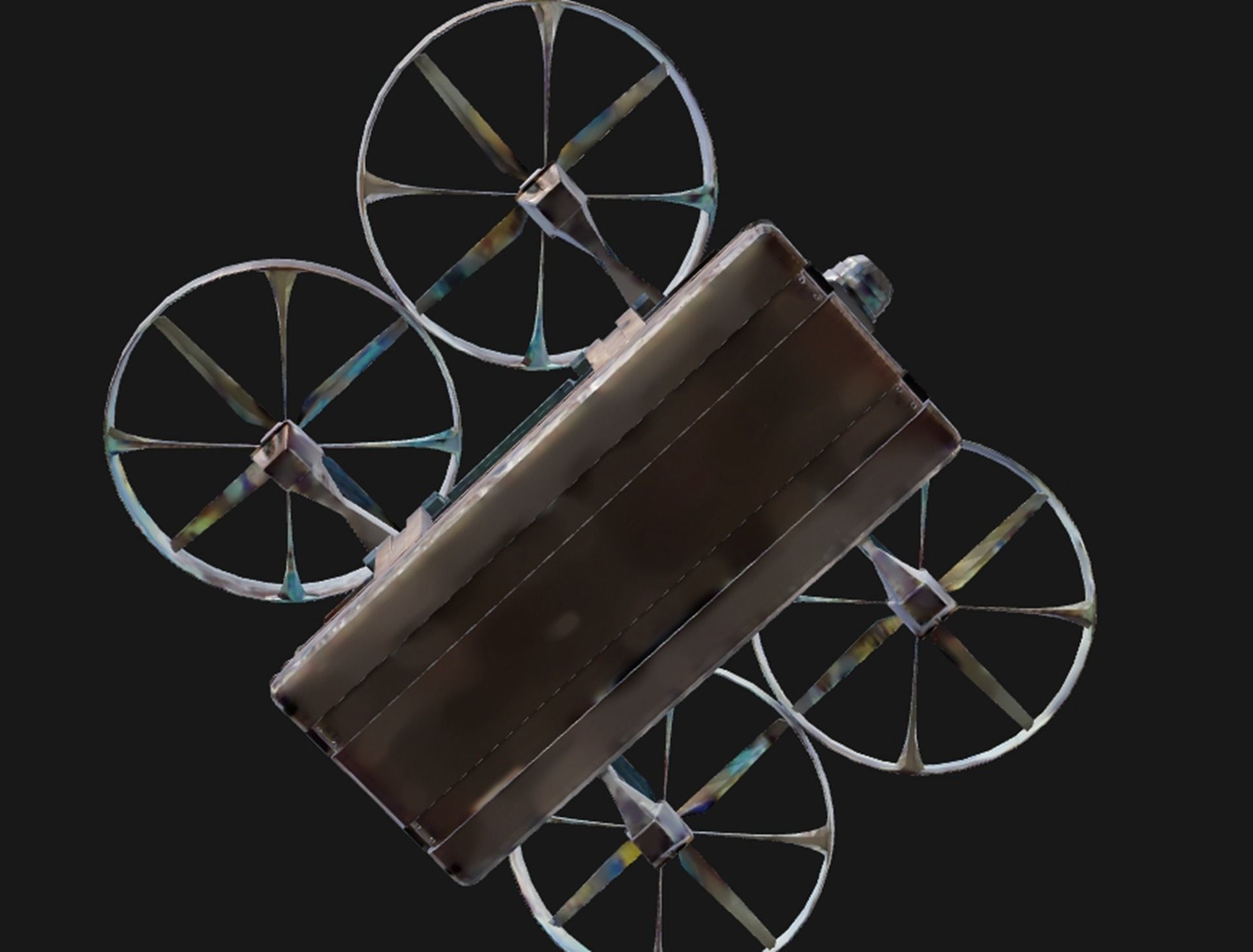 HD Future Drone Low-poly 3D model_2