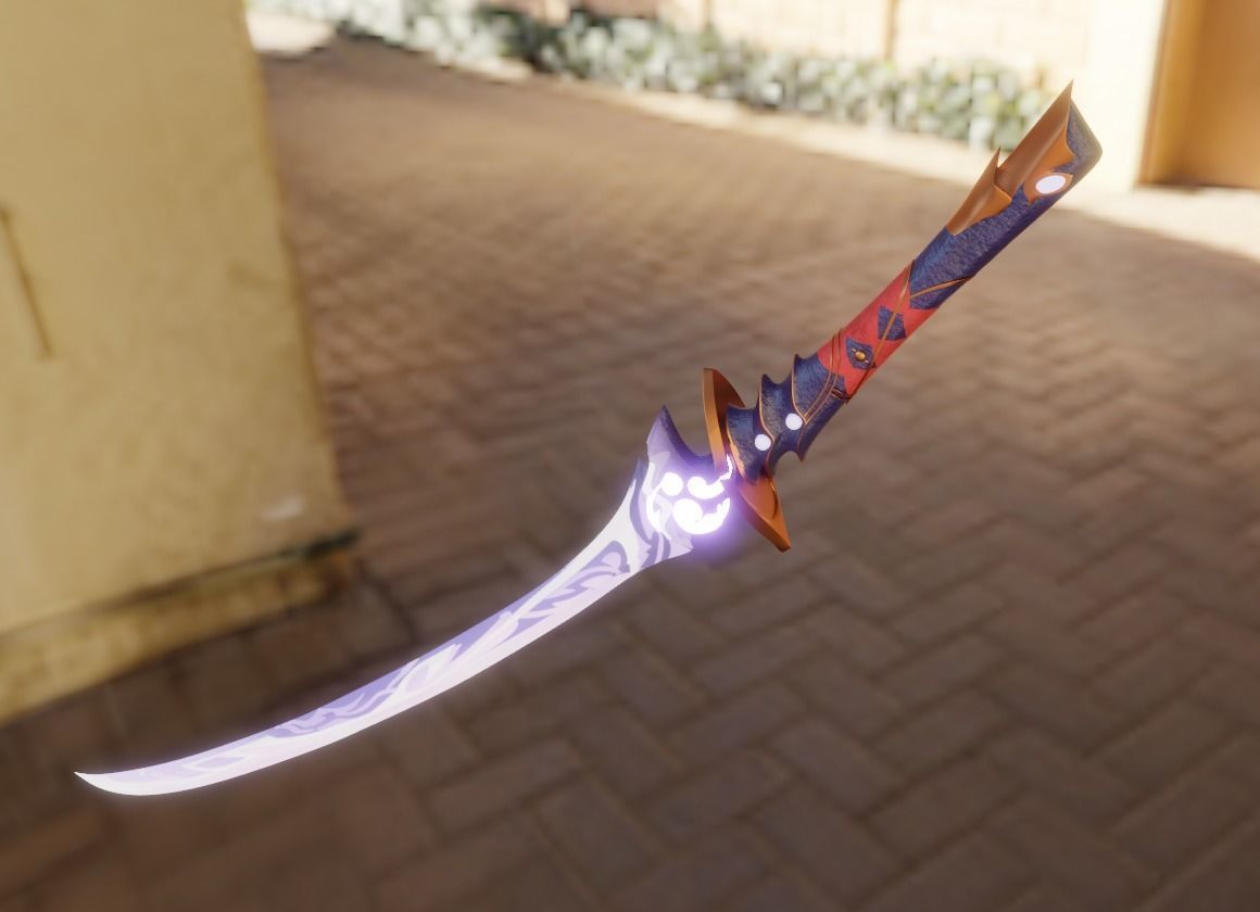 Genshin Impact - Musou no Hitotachi - Raiden Sword Blender3D  3D model_2