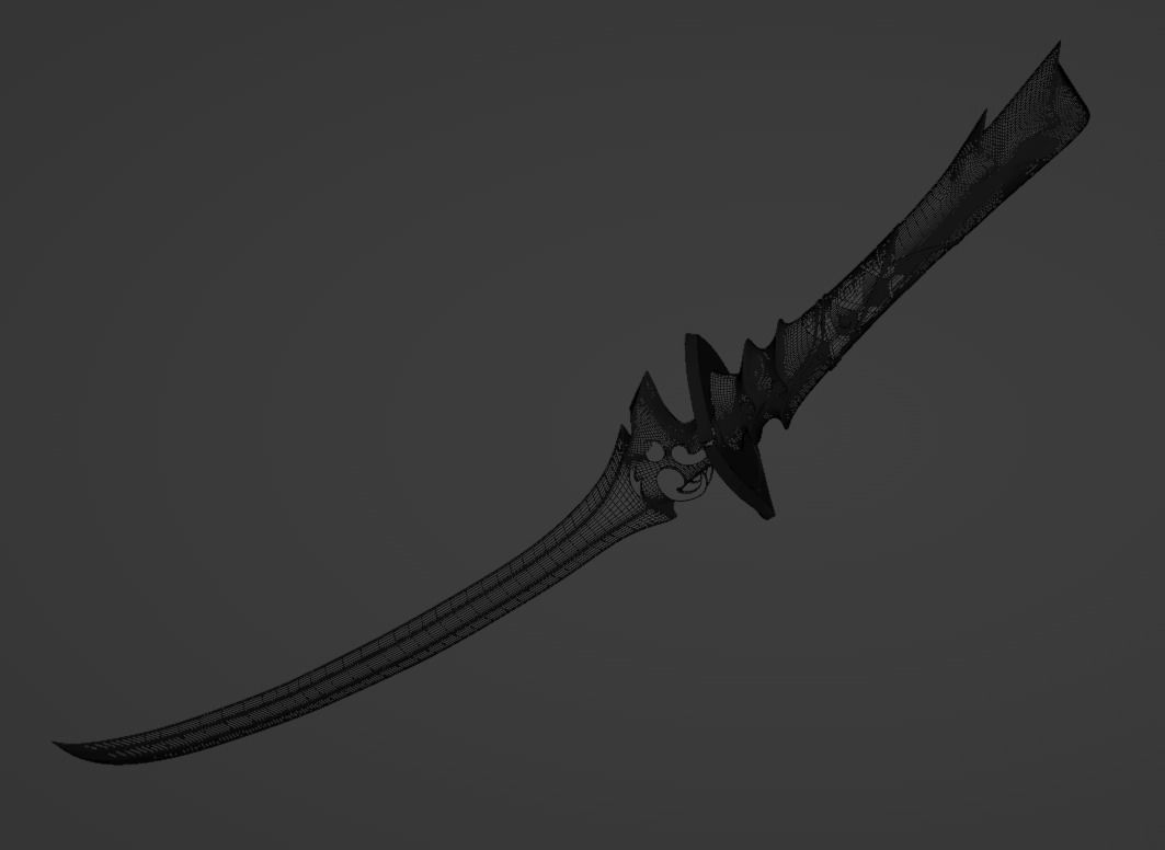 Genshin Impact - Musou no Hitotachi - Raiden Sword Blender3D  3D model_3