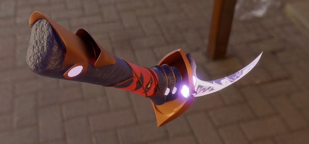 Genshin Impact - Musou no Hitotachi - Raiden Sword Blender3D  3D model_4