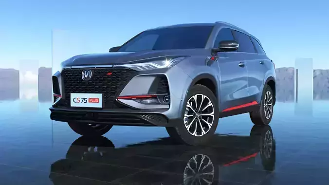 ChangAn CS75 Plus 2021 with interior Low-poly 3D model