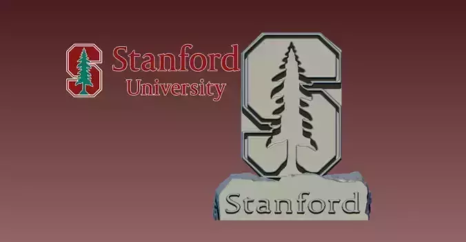 NCCA - STANFORD UNIVERSITY TREE LOGO - 3D PRINT 3D print model
