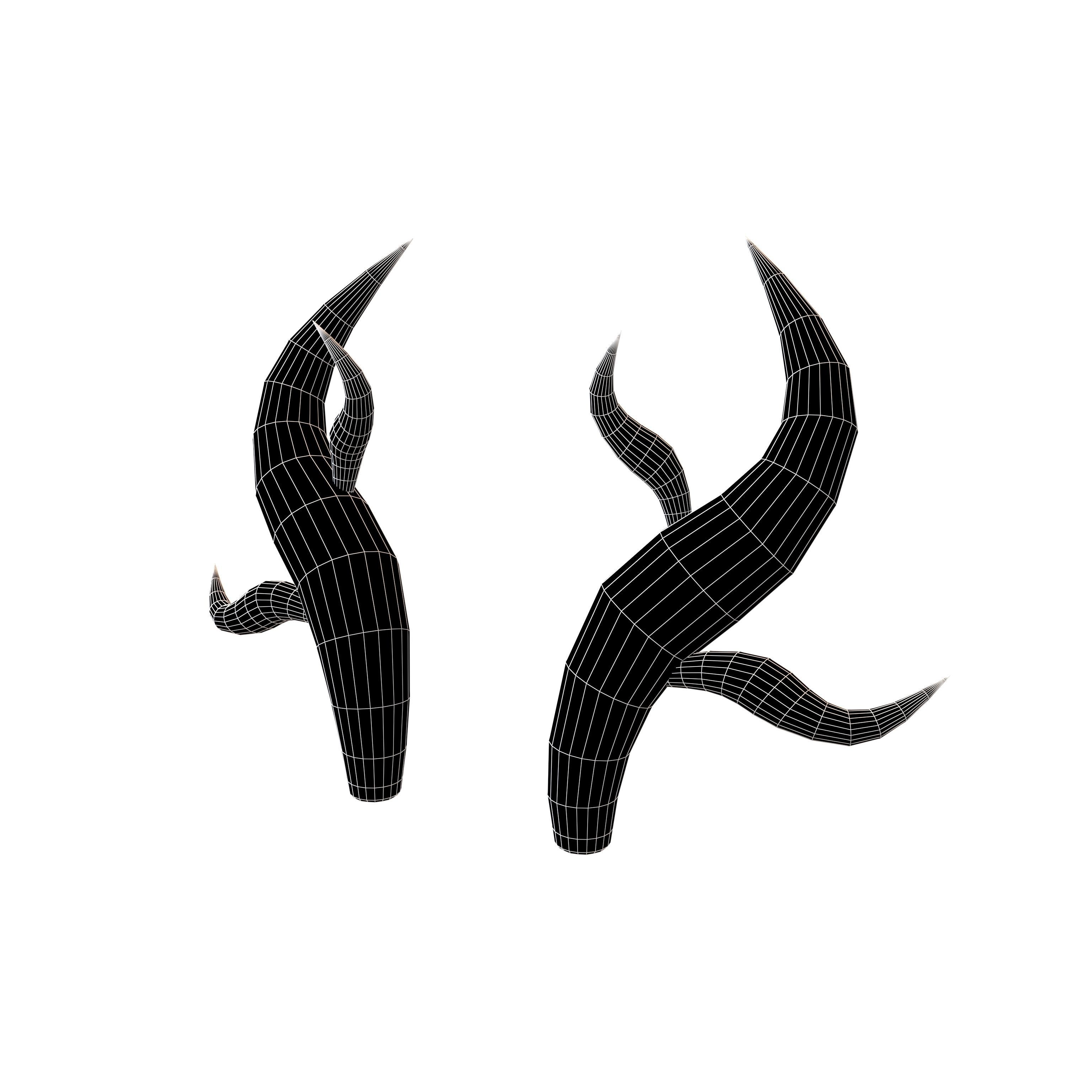 Dragon Horn v1 001 Low-poly 3D model_4