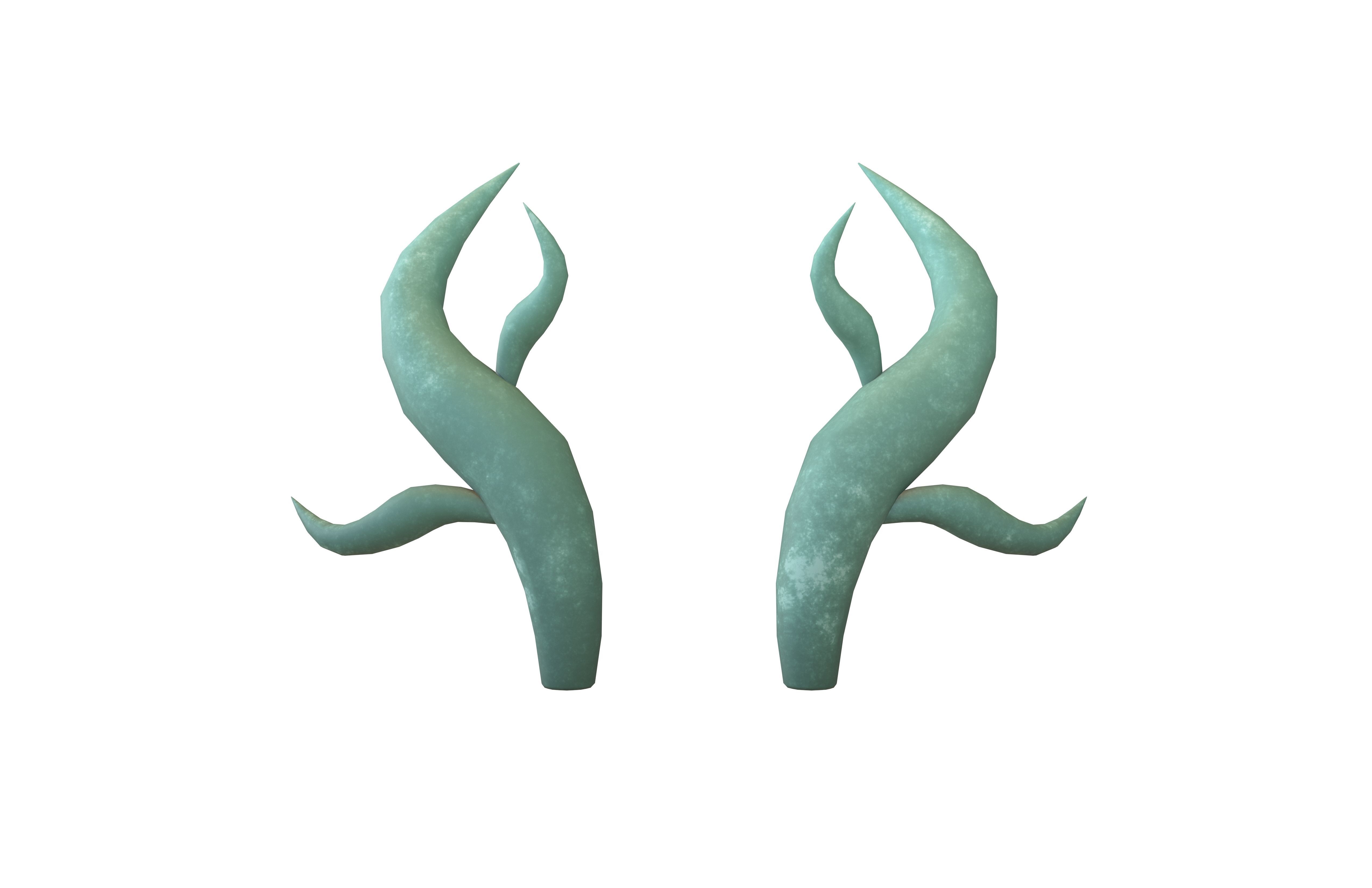 Dragon Horn v1 001 Low-poly 3D model_2