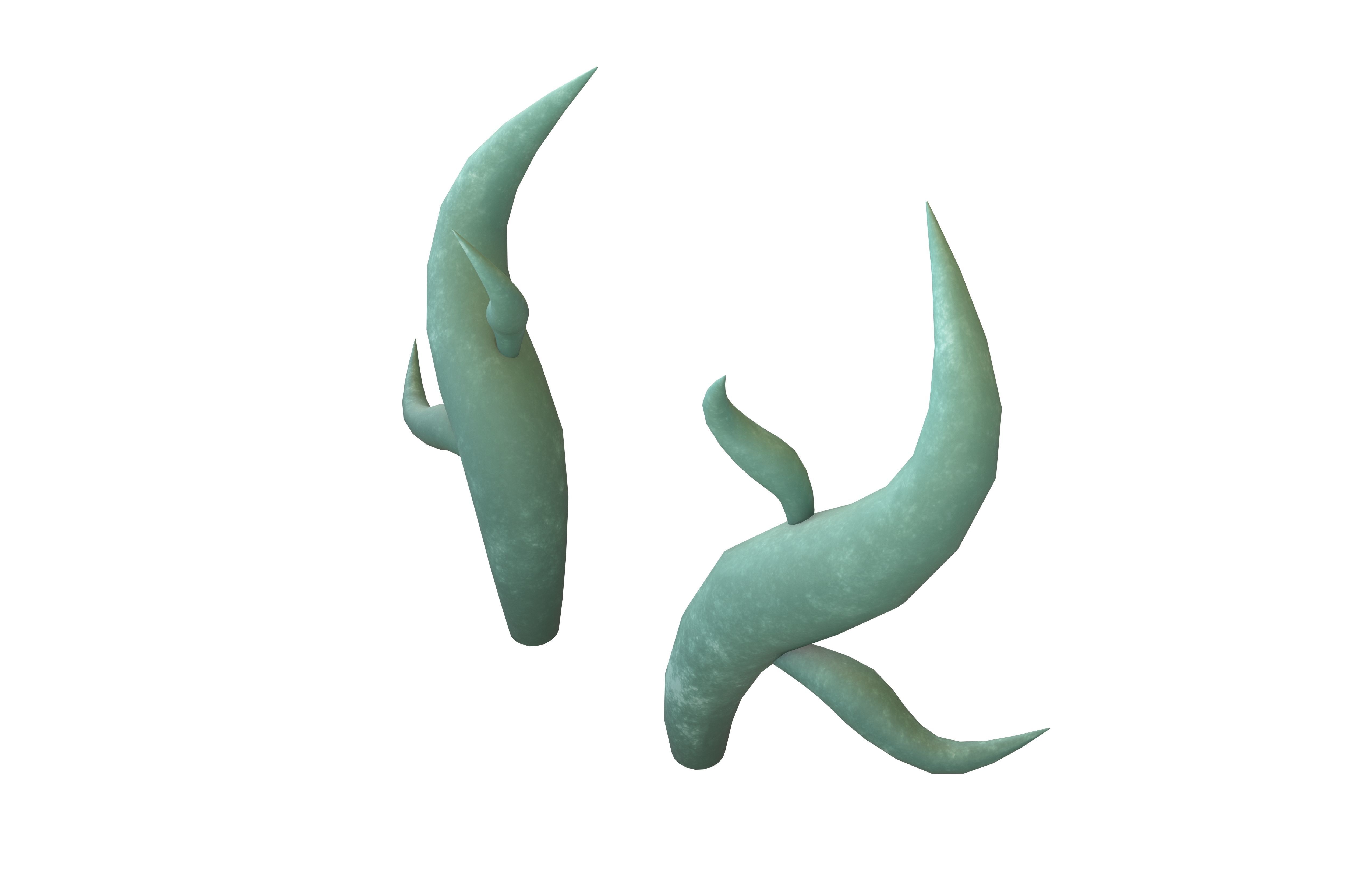 Dragon Horn v1 001 Low-poly 3D model_1