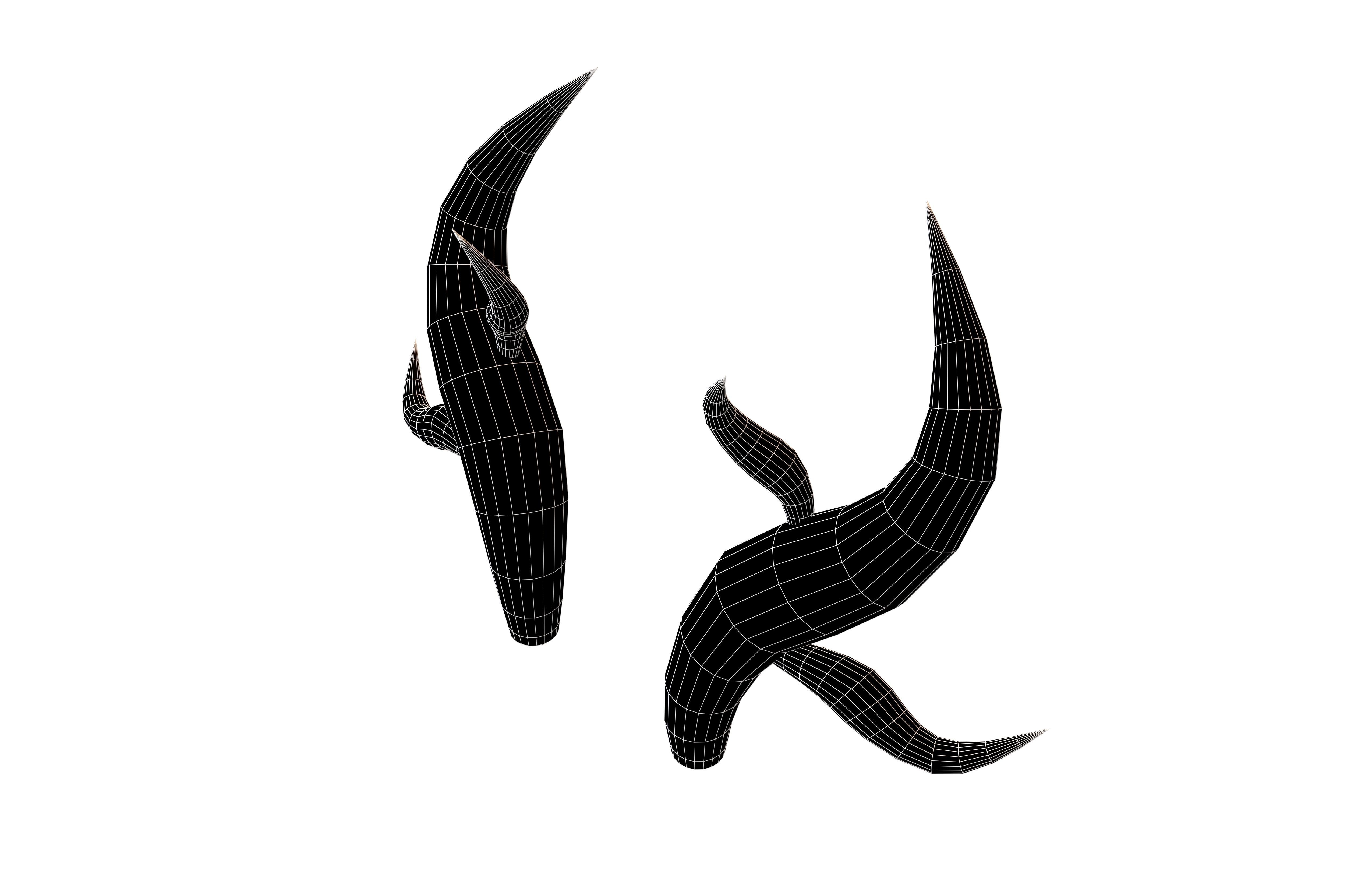 Dragon Horn v1 002 Low-poly 3D model_5