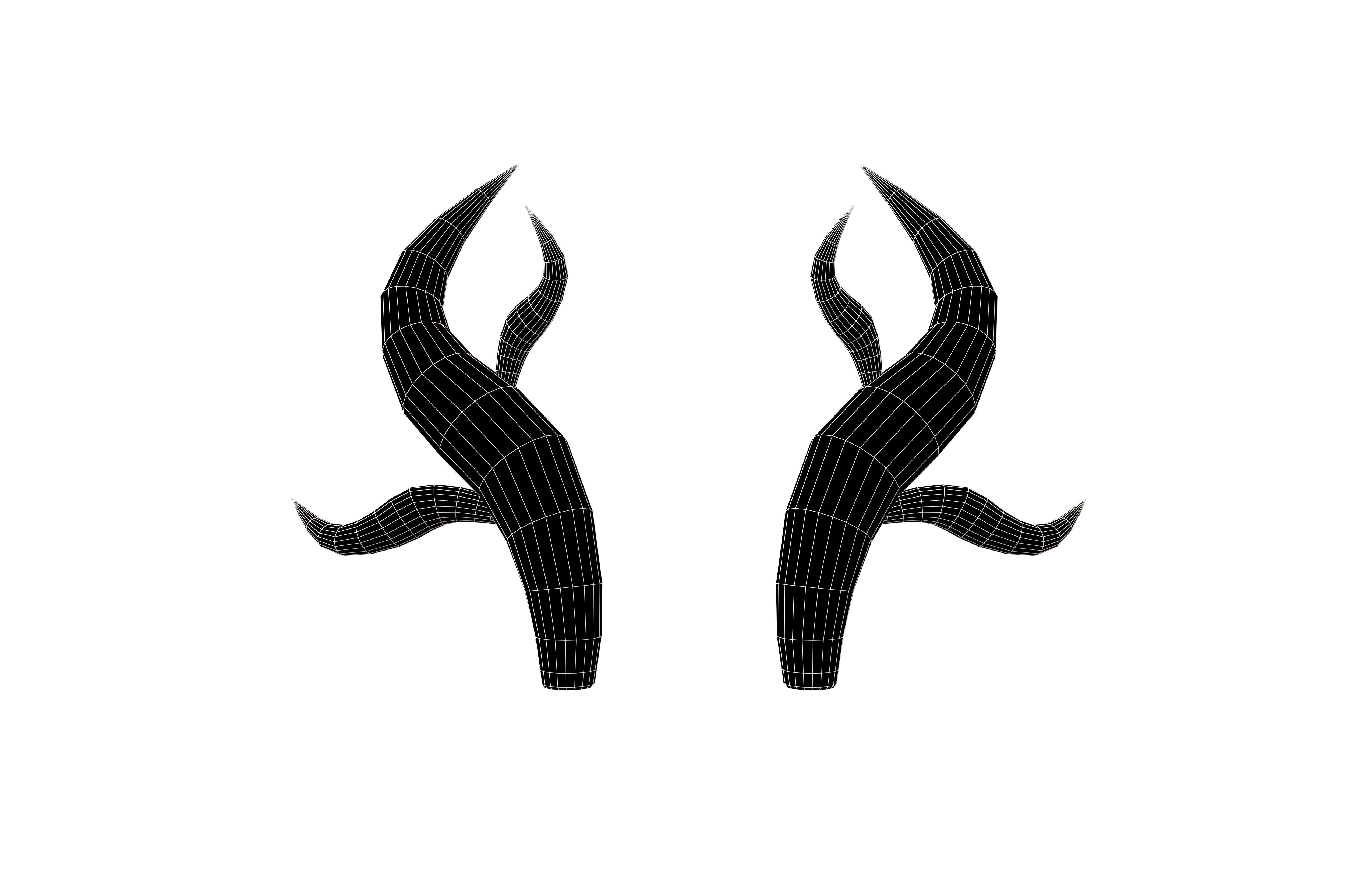 Dragon Horn v1 002 Low-poly 3D model_6