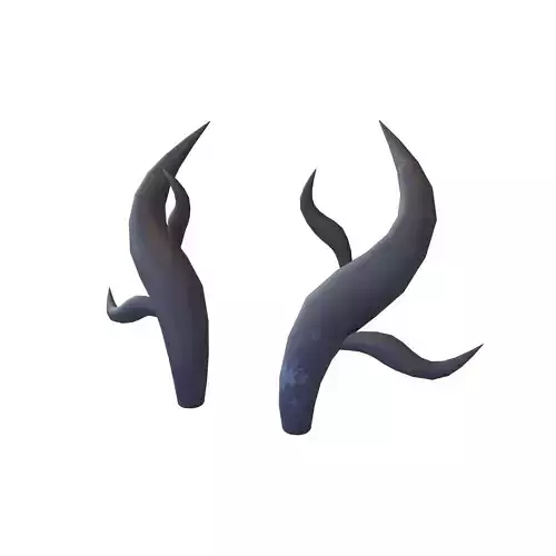 Dragon Horn v1 003 Low-poly 3D model