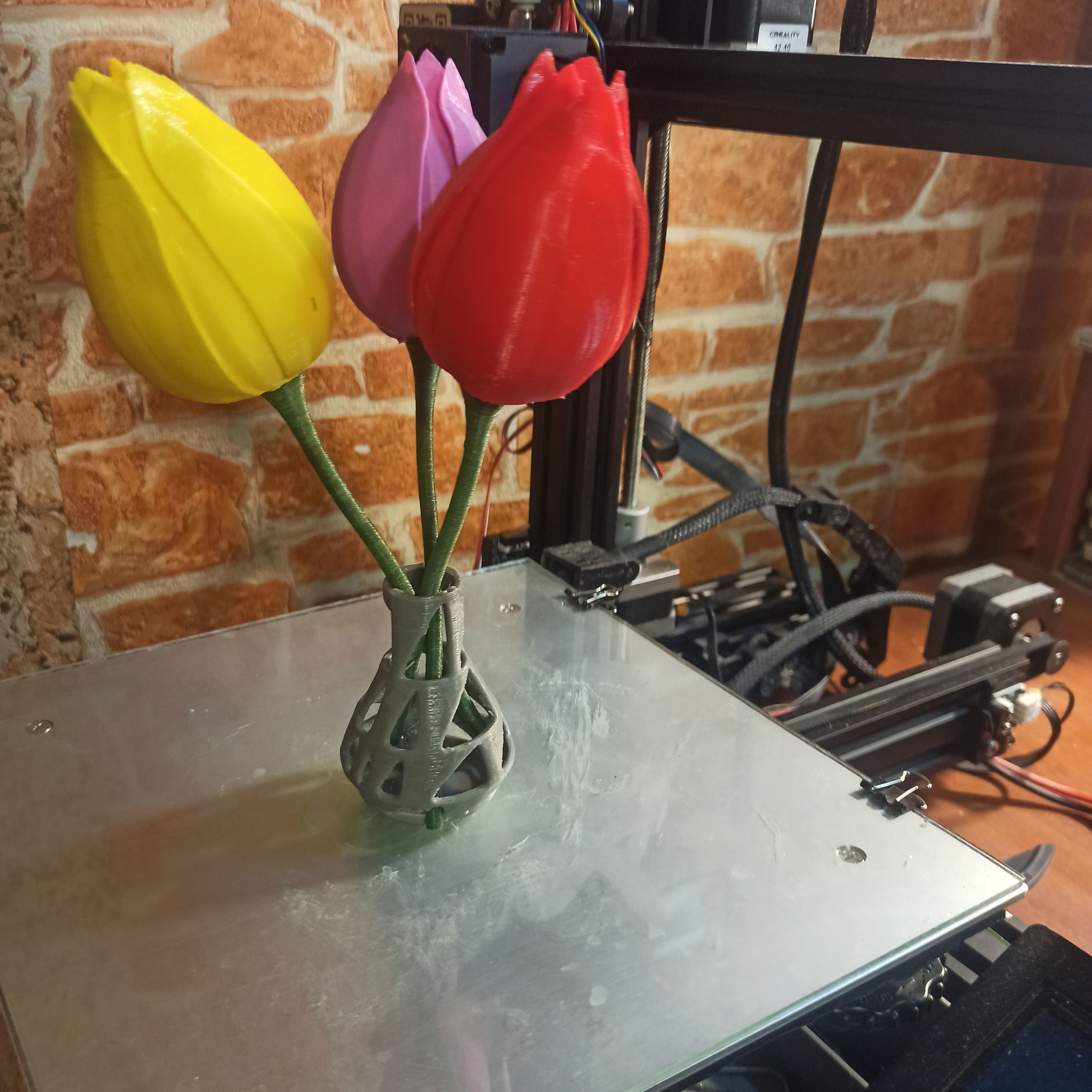 Tulip on a stem 3d-print ready 3D print model 3D print model_2