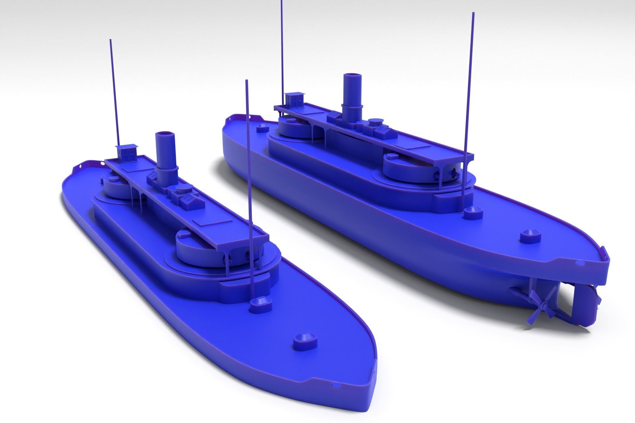 HMVS Cerberus Monitor simple print 3D print model_1
