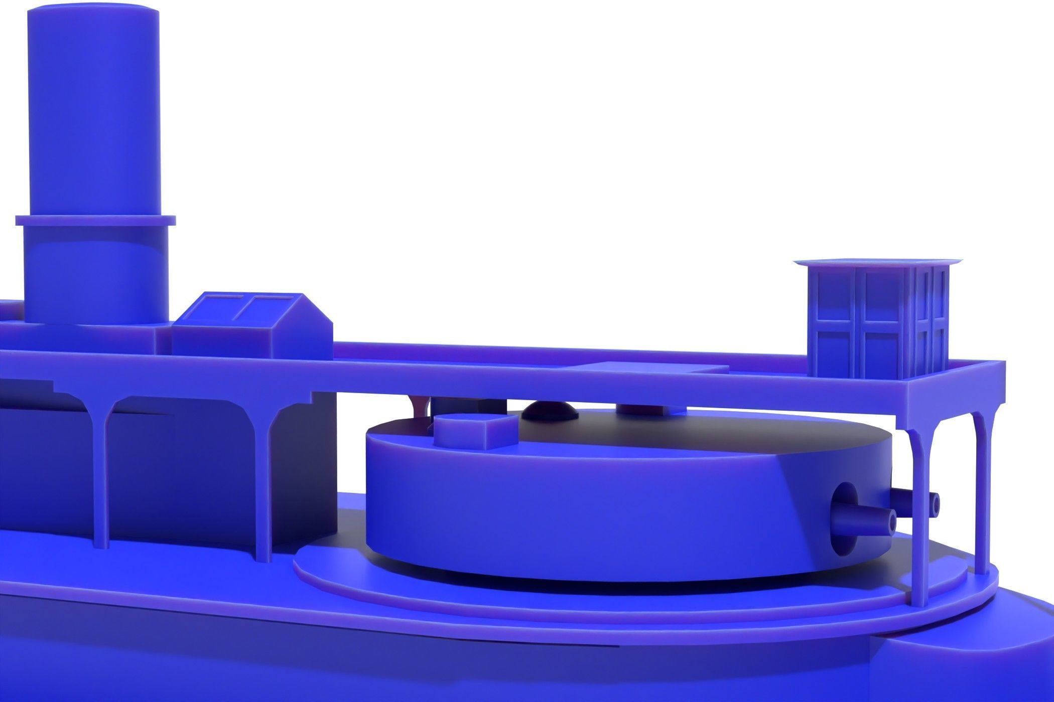 HMVS Cerberus Monitor simple print 3D print model_2