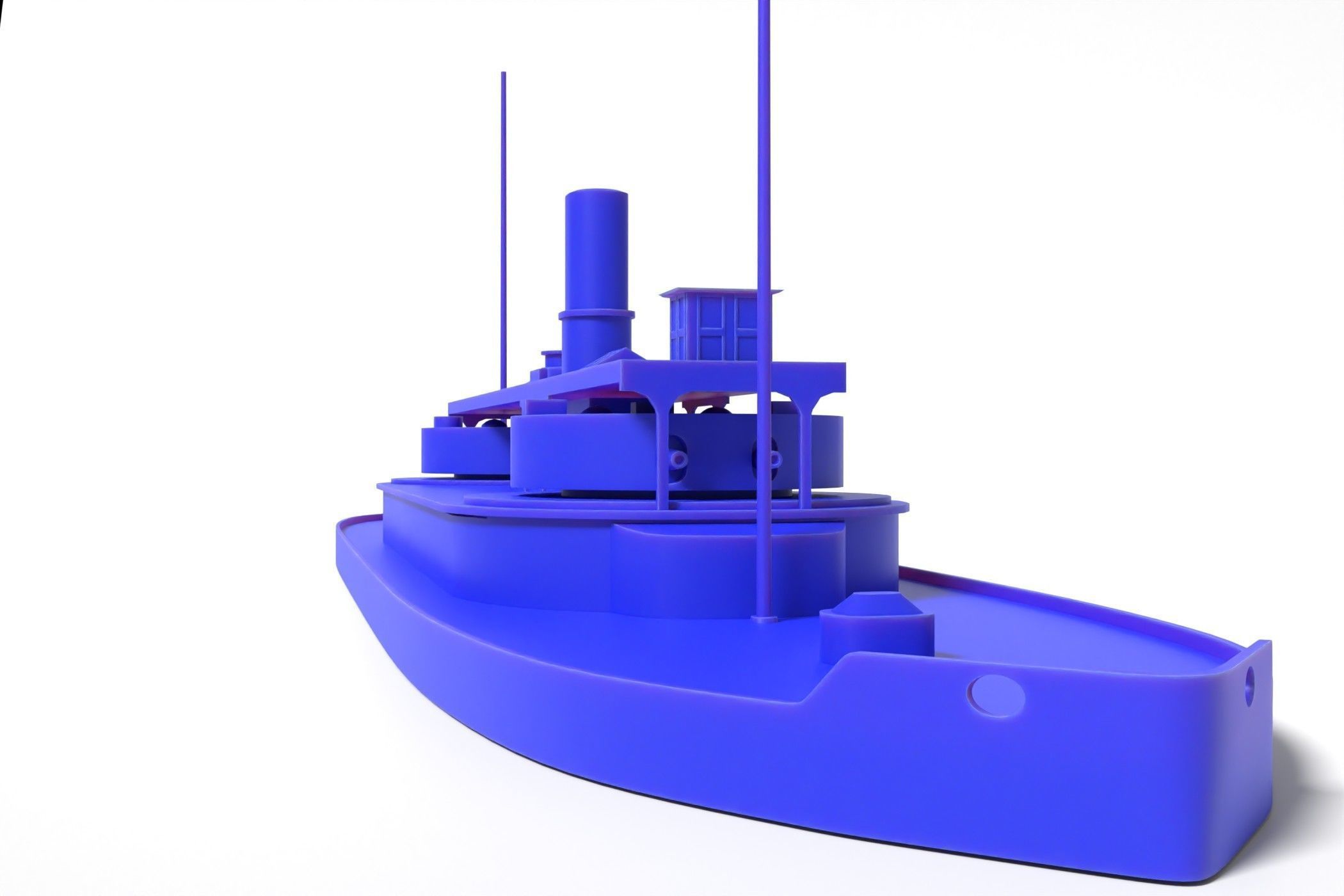 HMVS Cerberus Monitor simple print 3D print model_4
