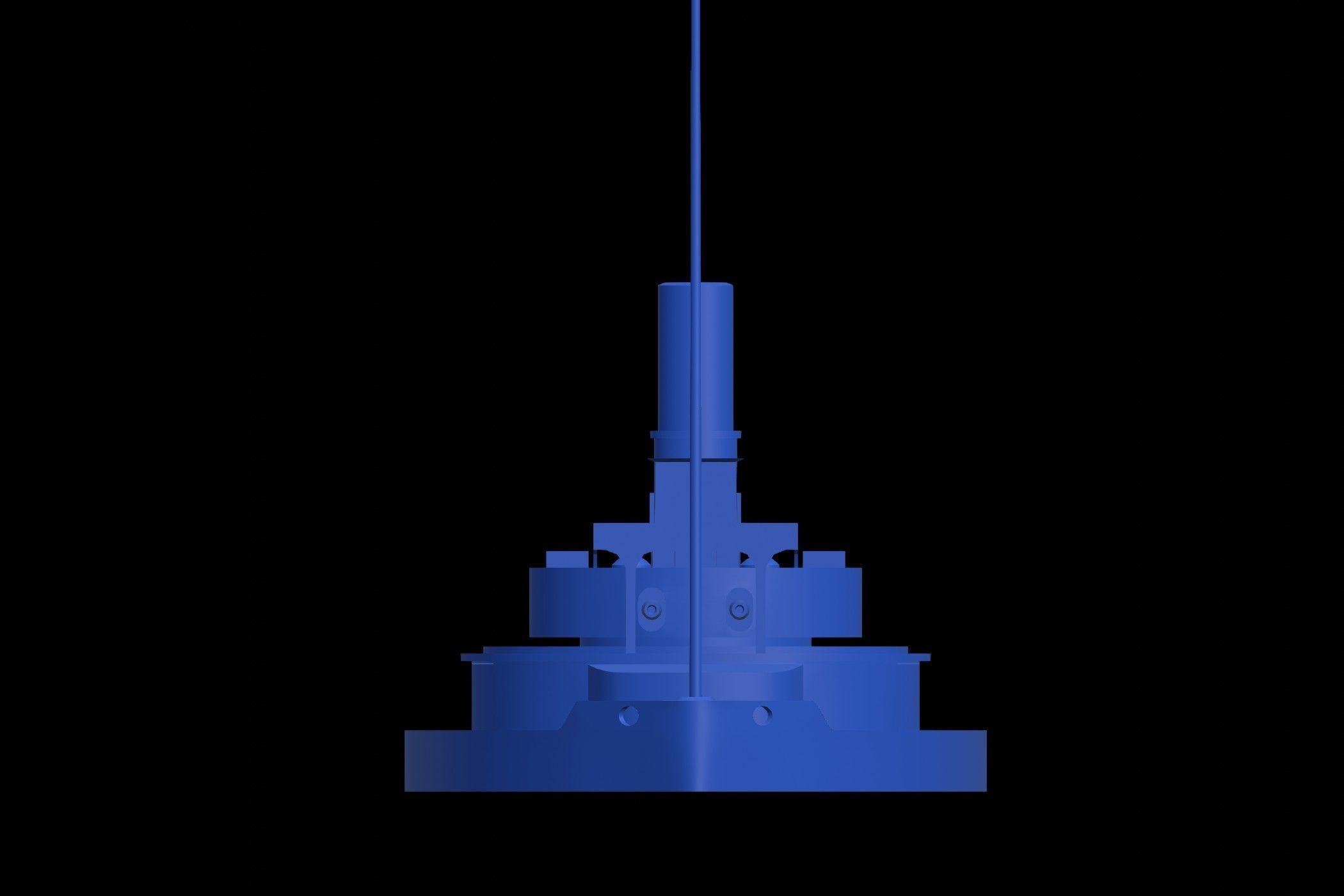 HMVS Cerberus Monitor simple print 3D print model_9