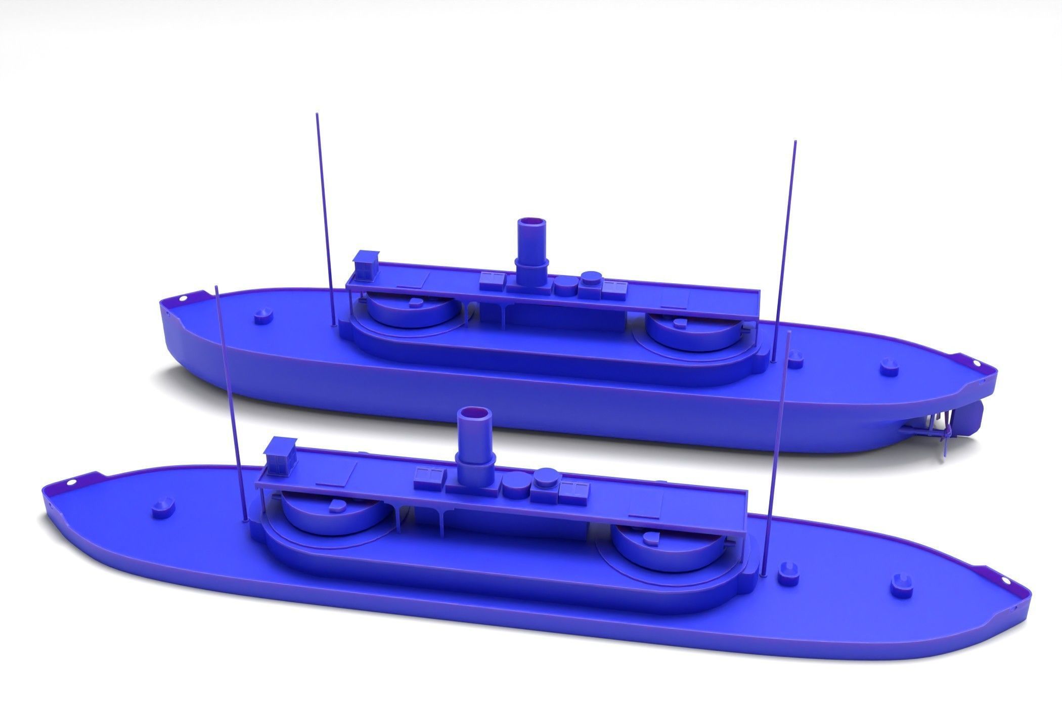 HMVS Cerberus Monitor simple print 3D print model_3
