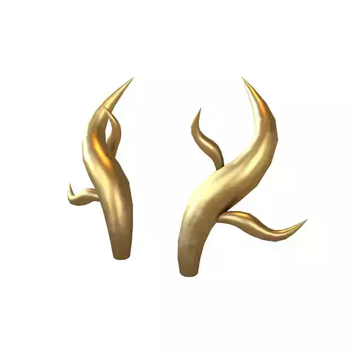 Dragon Horn v1 005 Low-poly 3D model