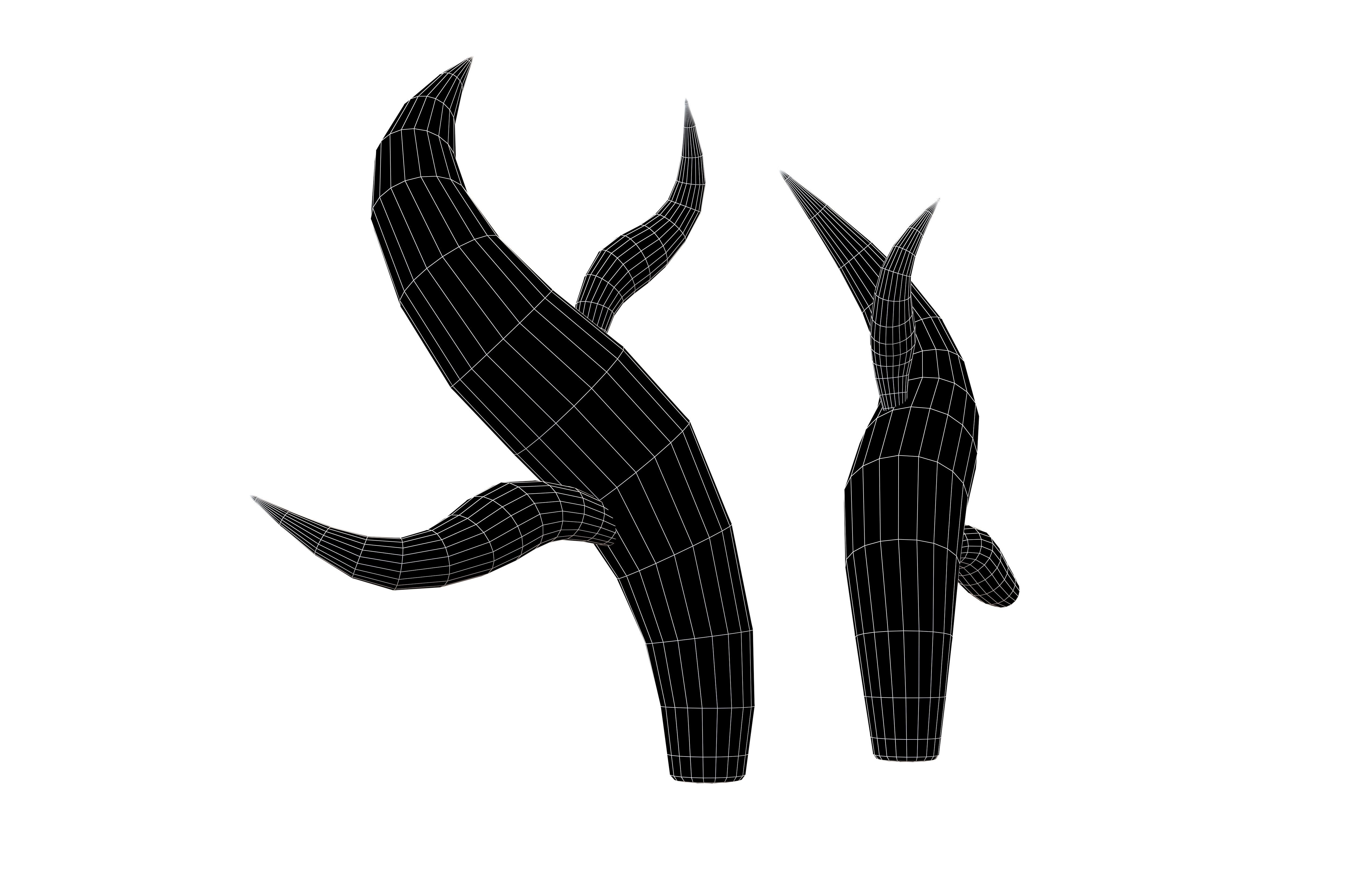 Dragon Horn v1 006 Low-poly 3D model_7