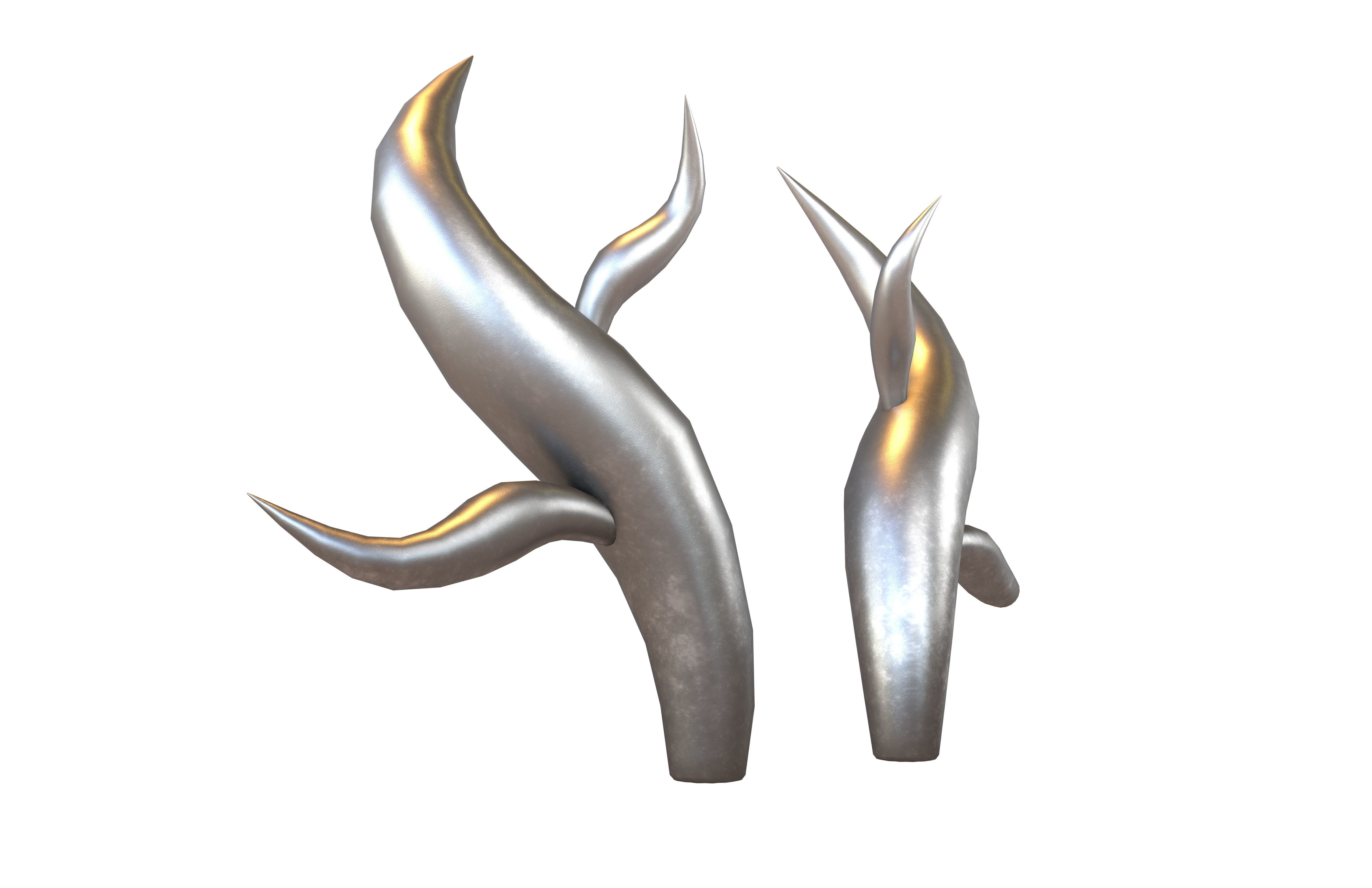 Dragon Horn v1 006 Low-poly 3D model_2