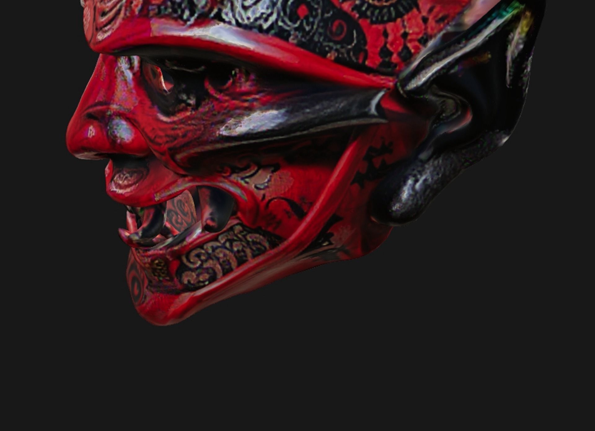 A monster mask Low-poly 3D model_4