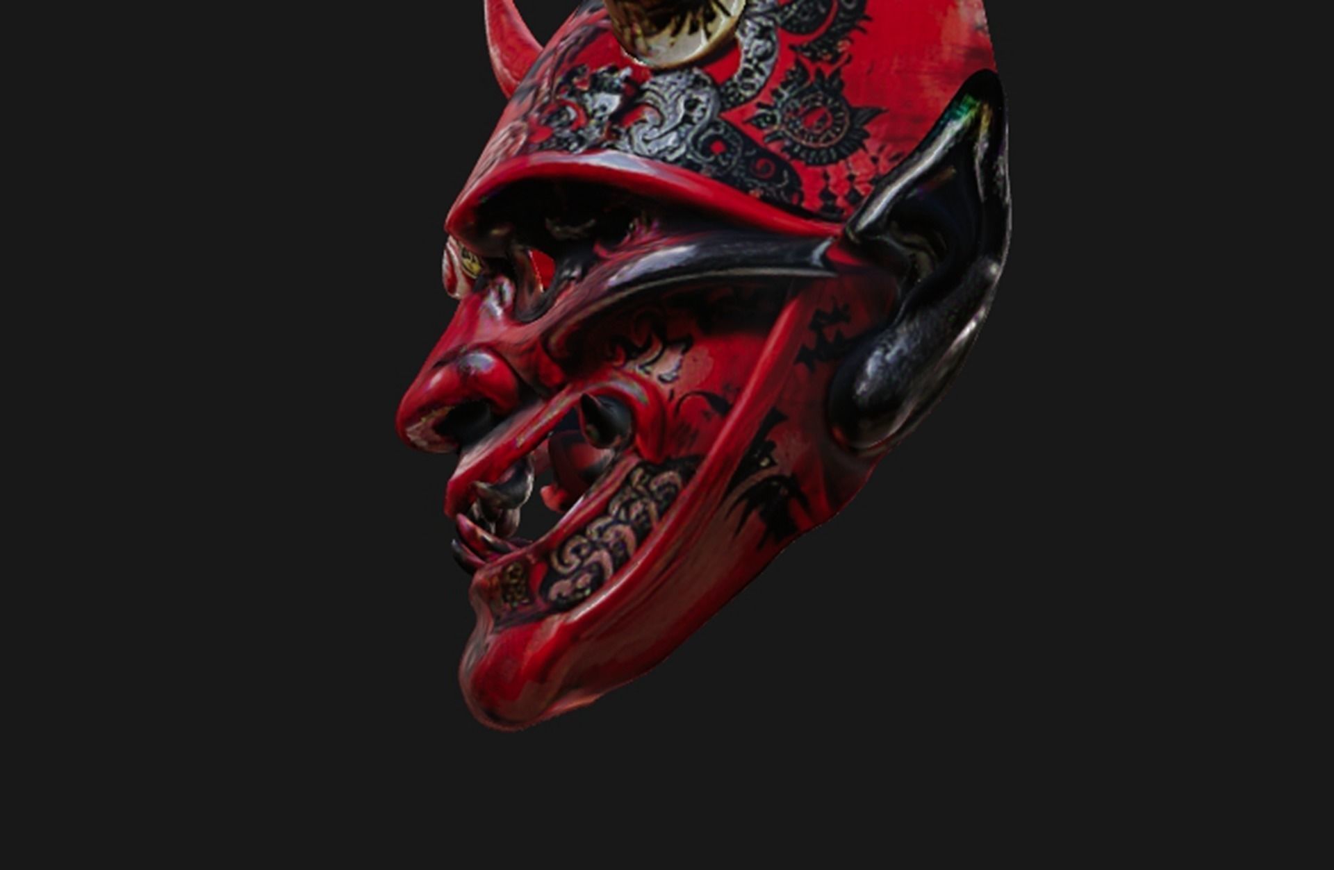A monster mask Low-poly 3D model_2