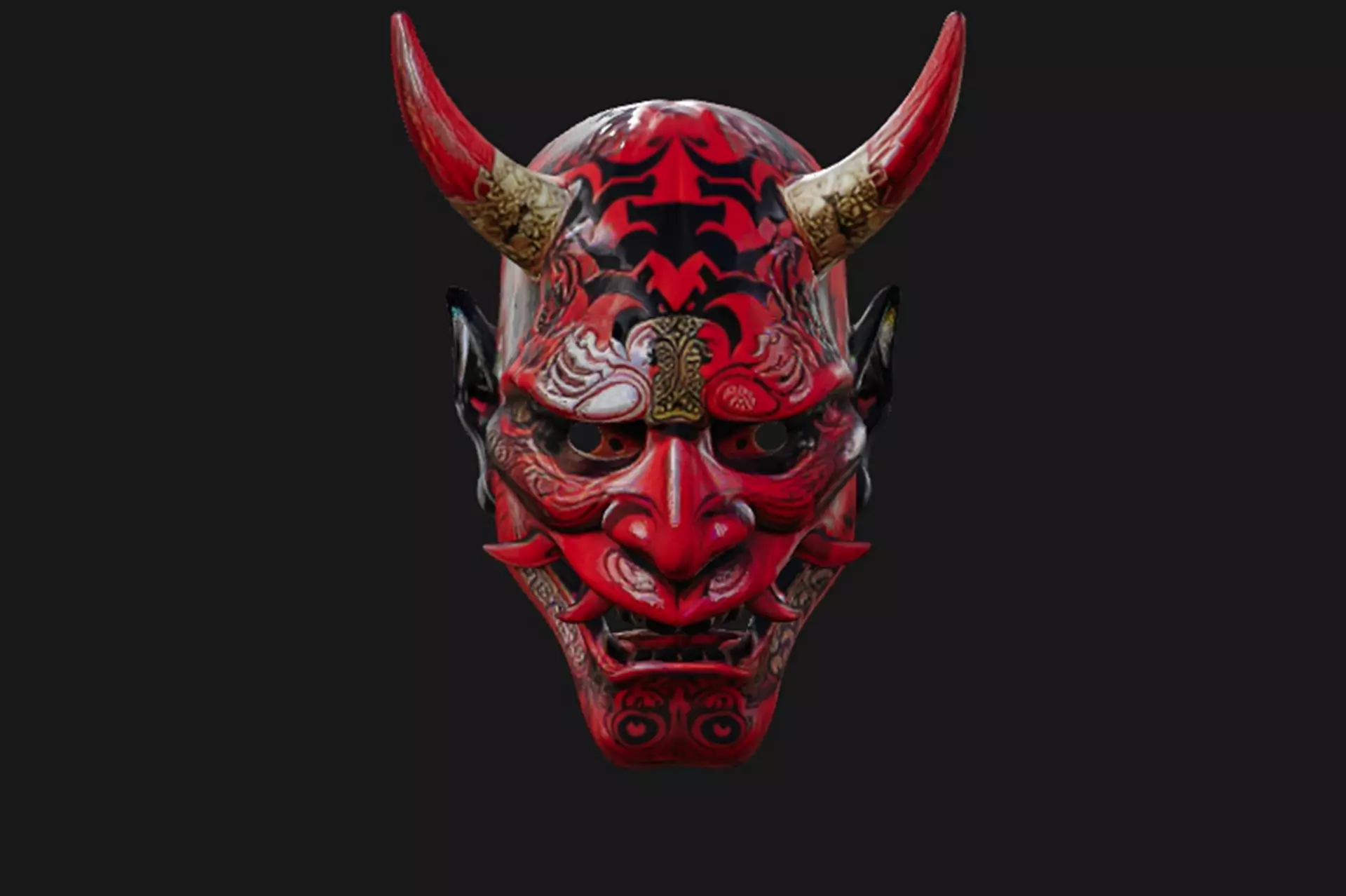 A monster mask Low-poly 3D model_0