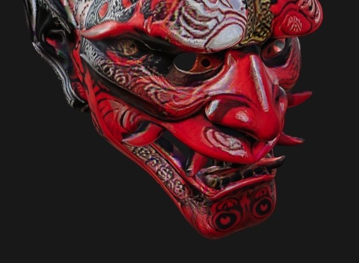 A monster mask Low-poly 3D model_5