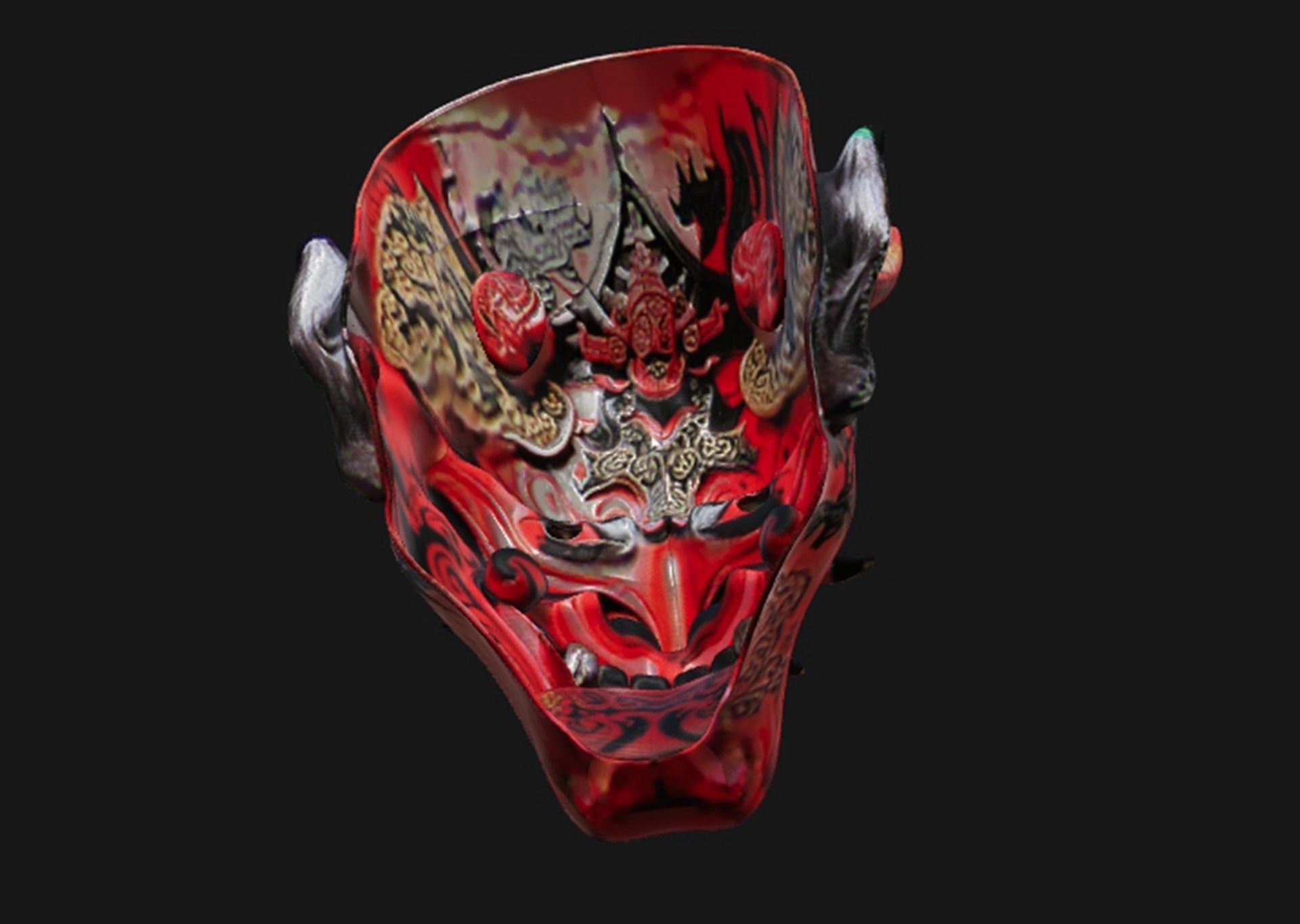 A monster mask Low-poly 3D model_1