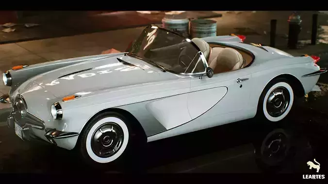 Classic Sport Car 01 Low-poly 3D model