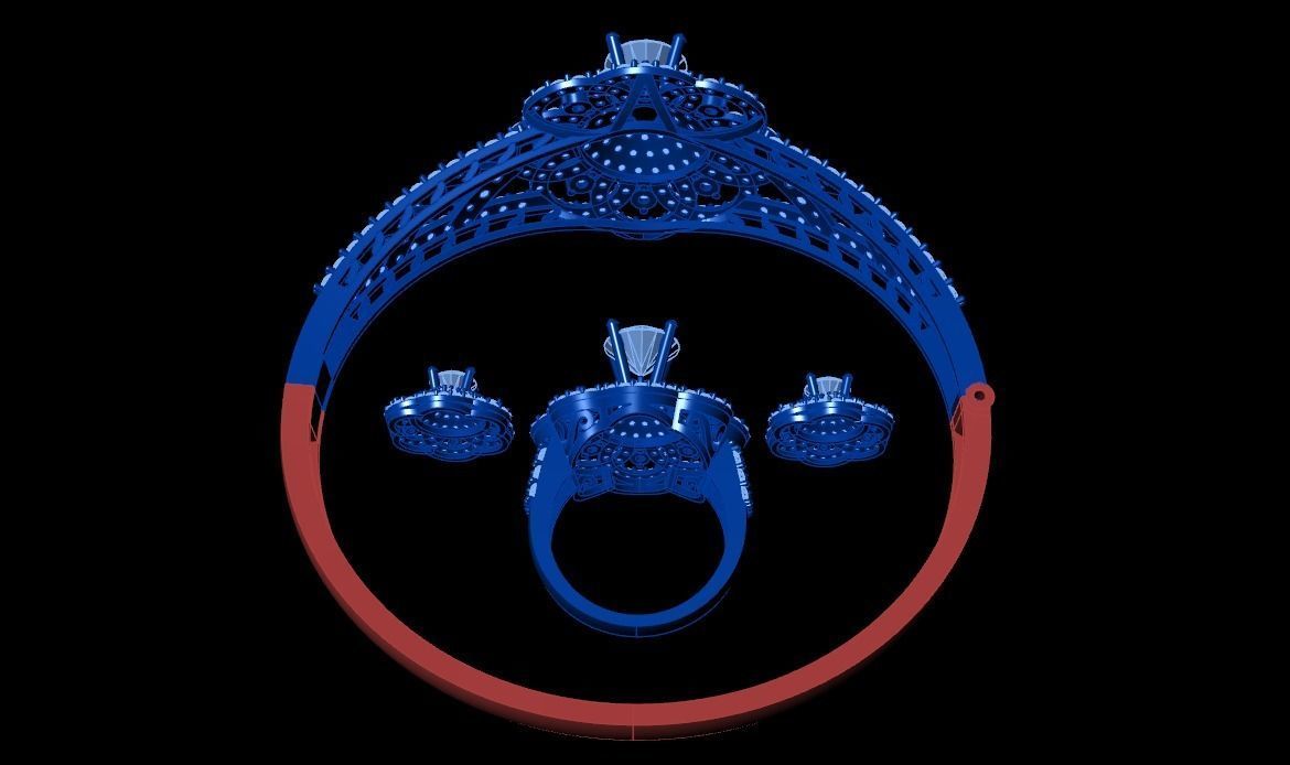 Diamond Jewellery Sets Concept 3D print model_3