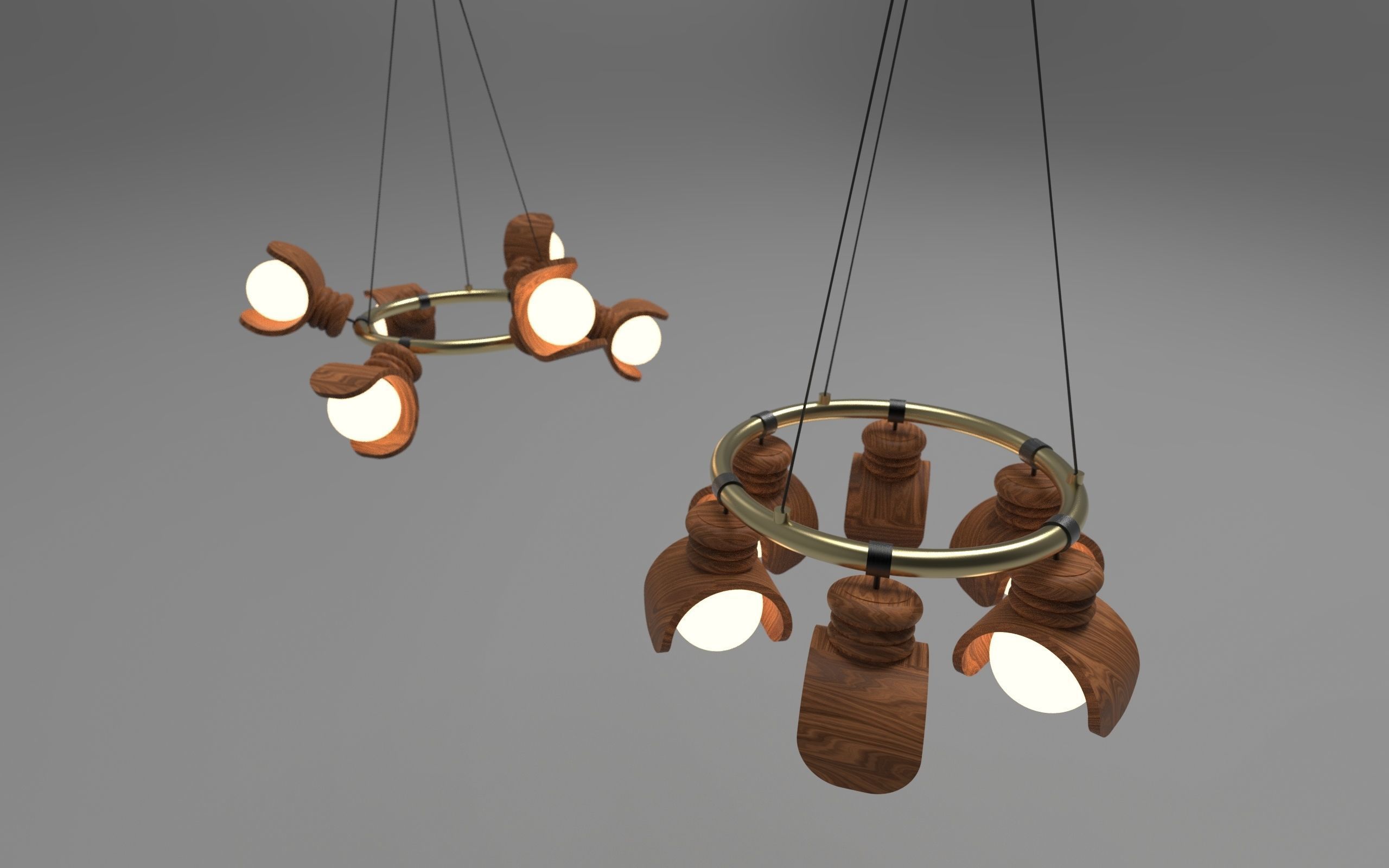 Modern Lighting Fixture 3D Model Set  3D model_9