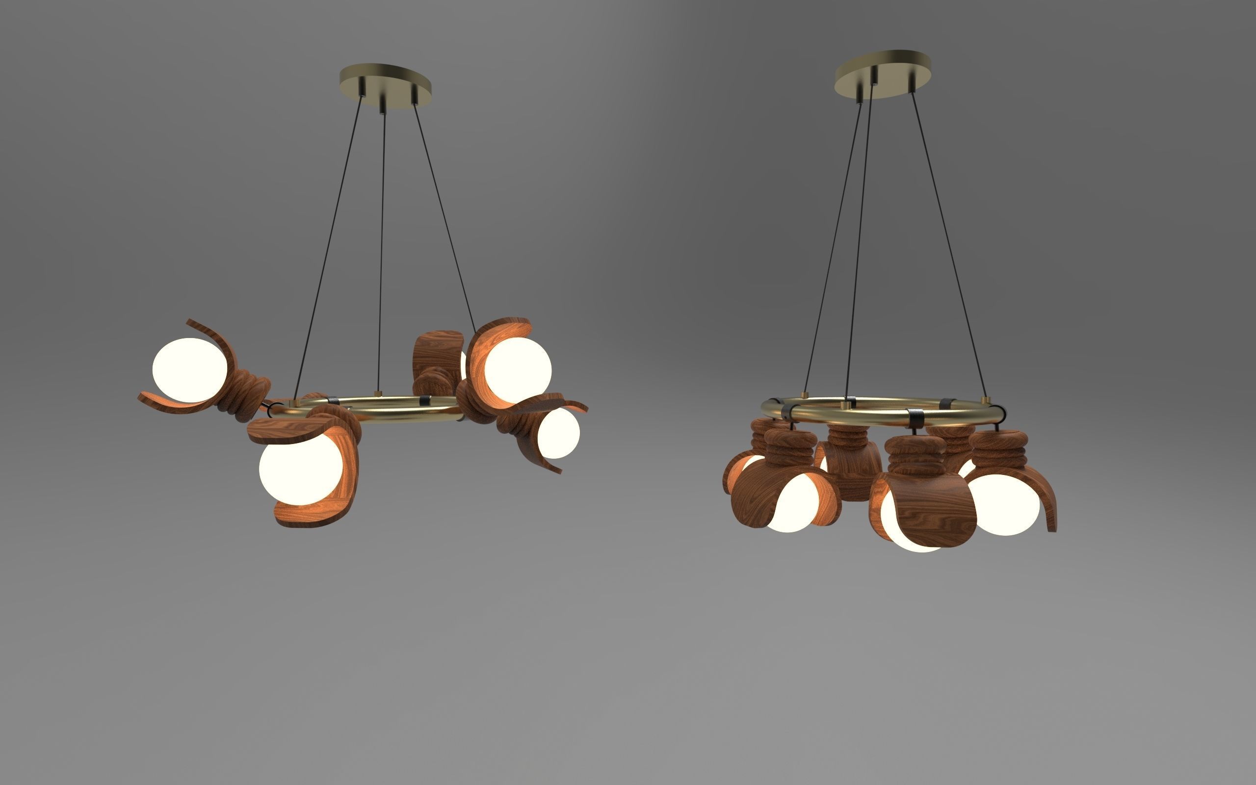 Modern Lighting Fixture 3D Model Set  3D model_6