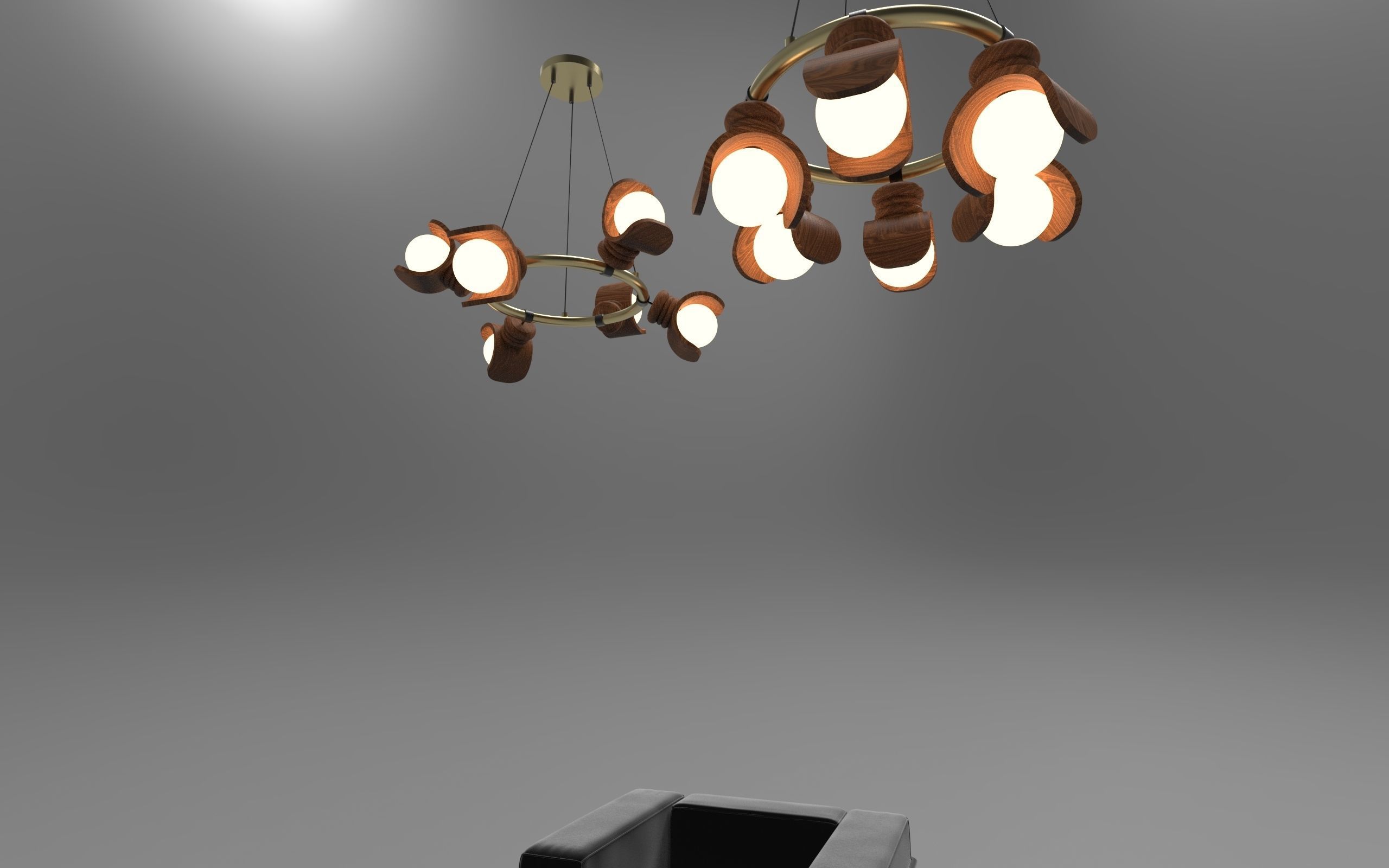 Modern Lighting Fixture 3D Model Set  3D model_8