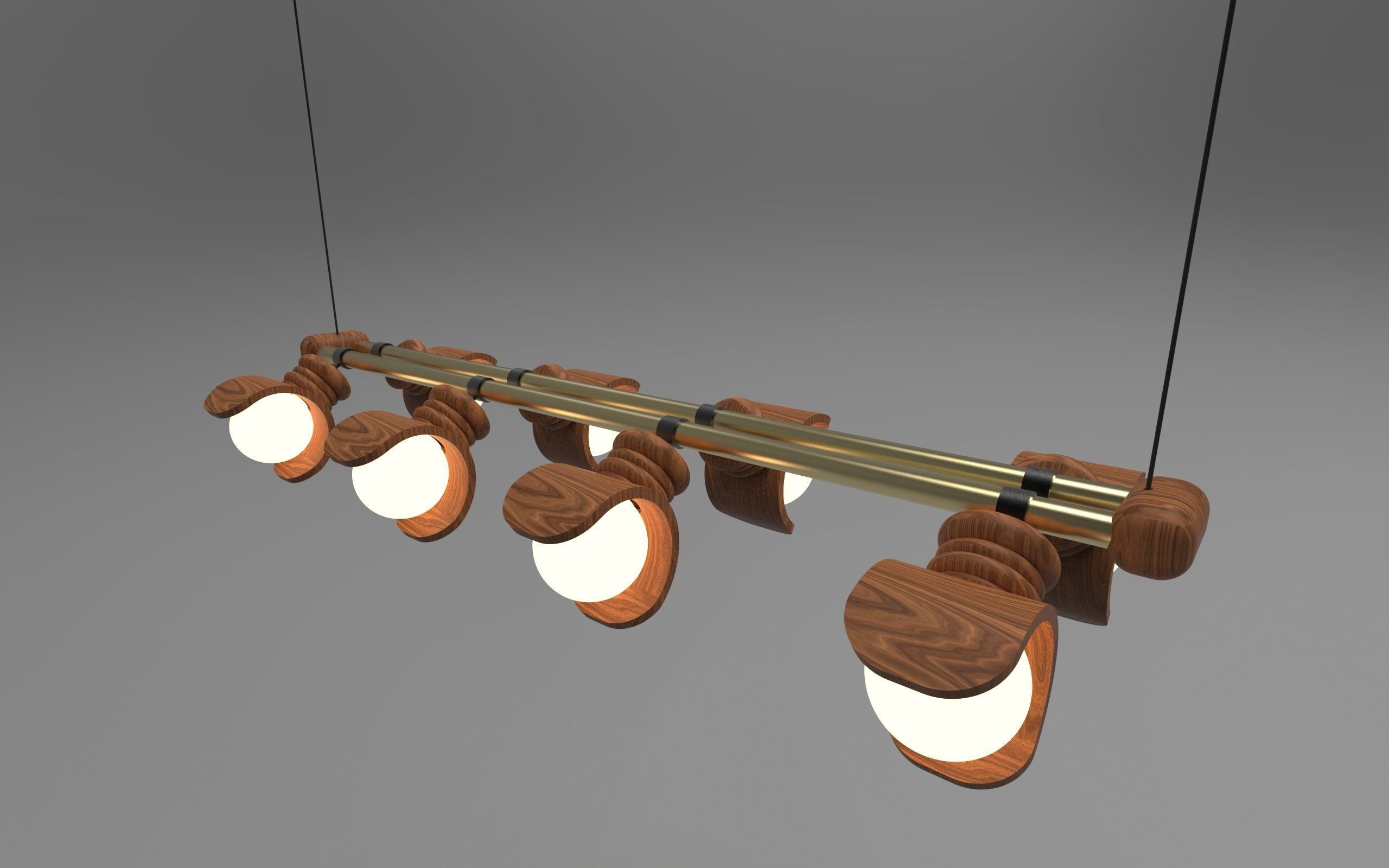 Modern Lighting Fixture 3D Model Set  3D model_10