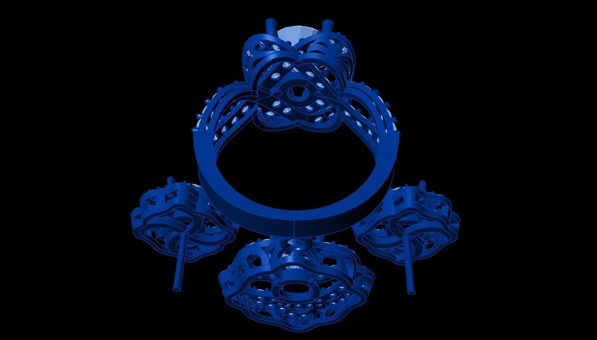 Diamond Jewellery Sets Concept 3D print model_3
