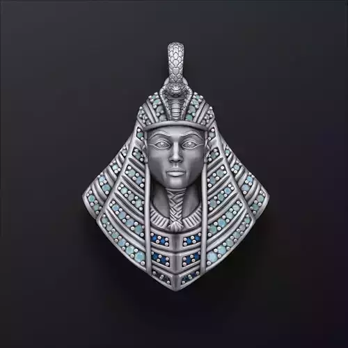 Pharaoh Pendant With Gems