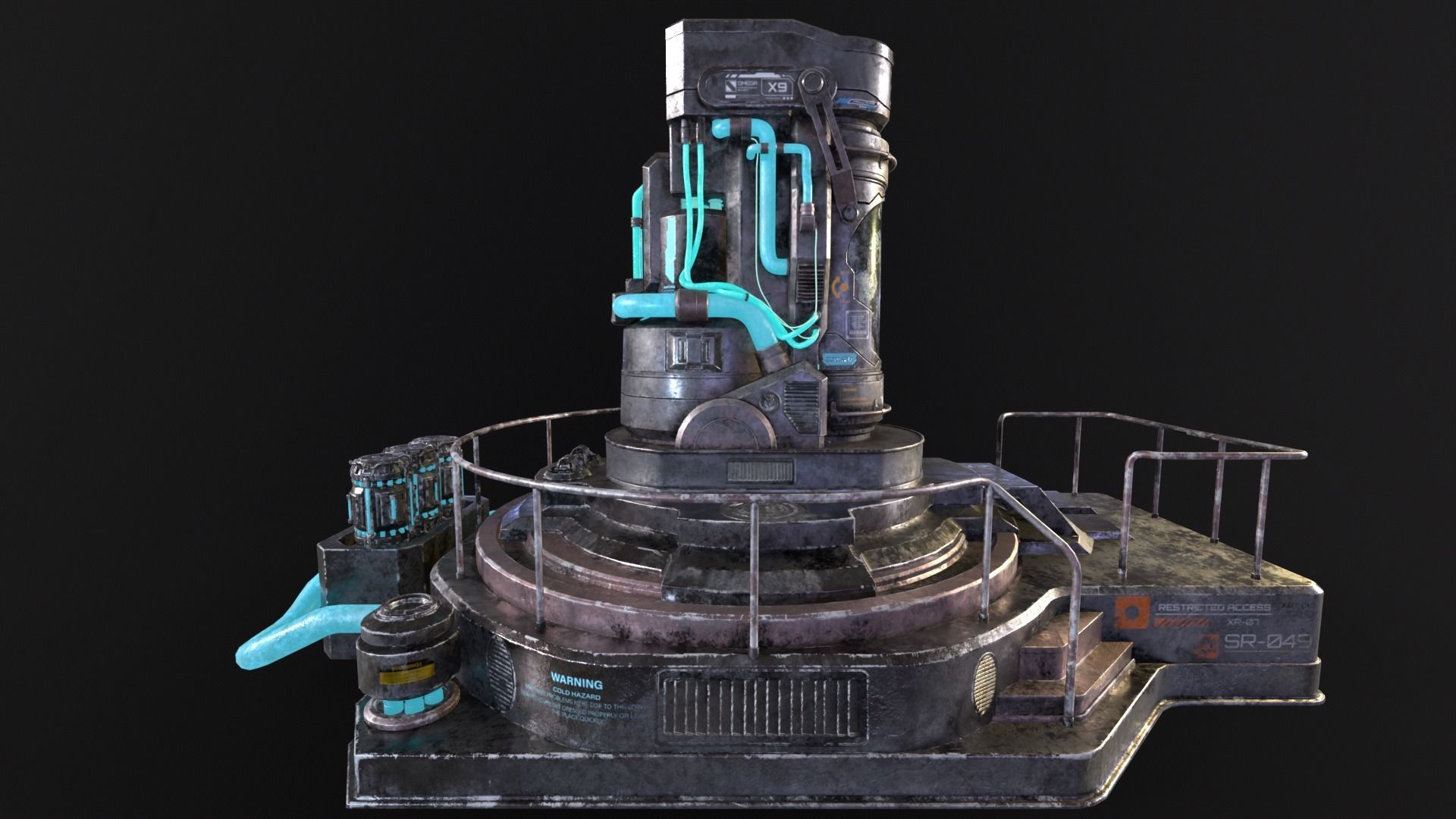 Cryopod Stasis chamber Low-poly 3D model_18