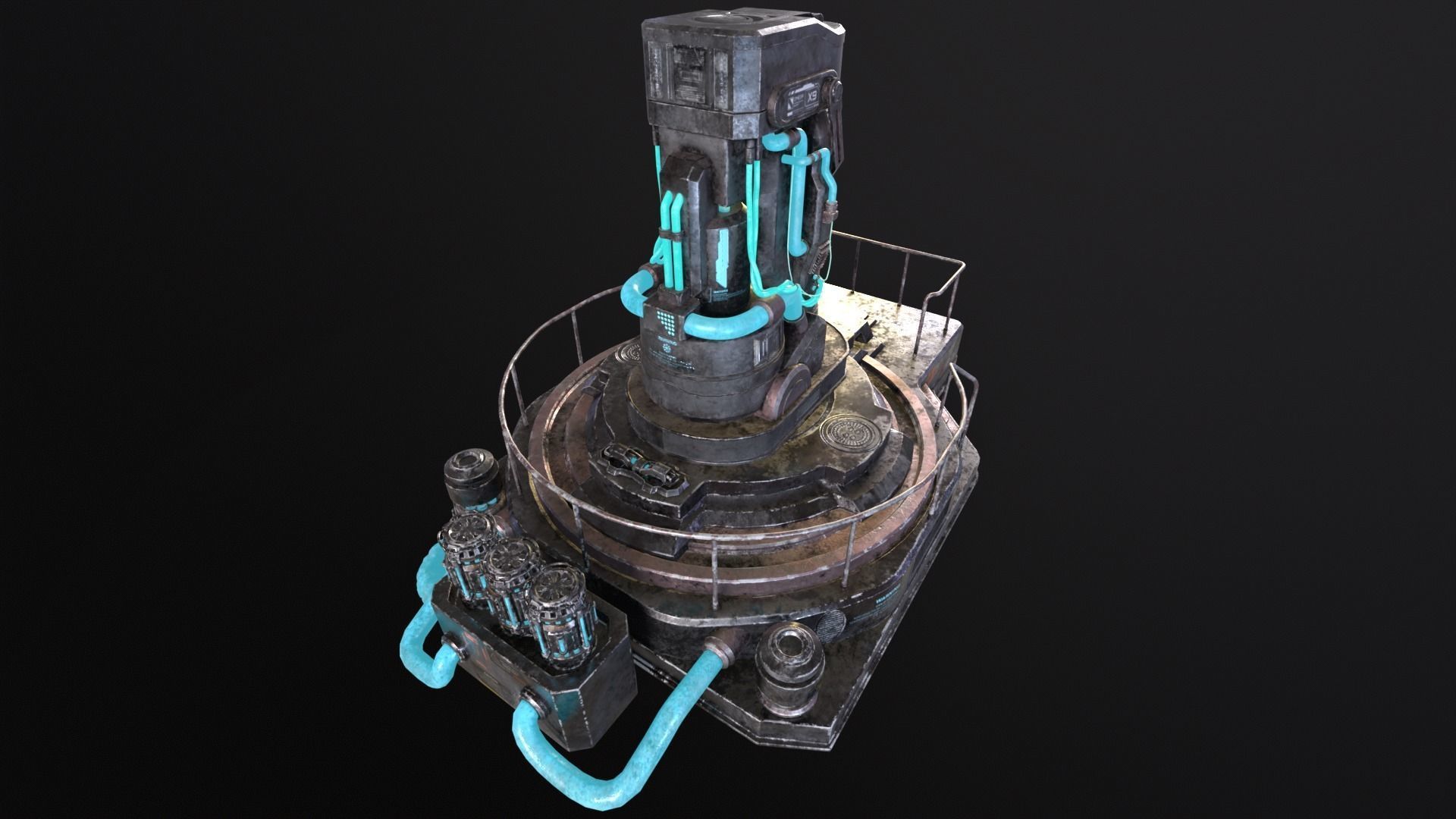 Cryopod Stasis chamber Low-poly 3D model_16