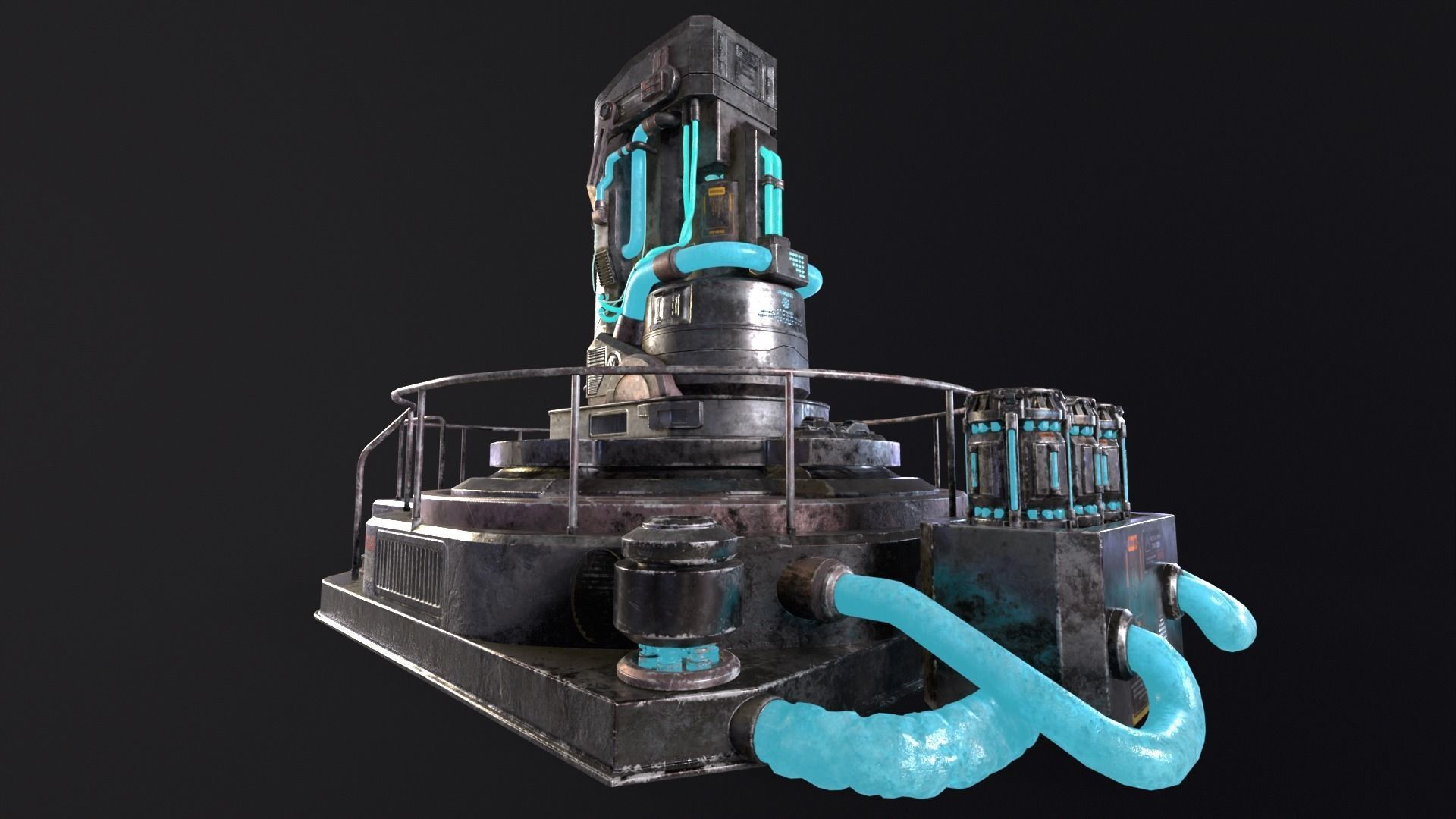 Cryopod Stasis chamber Low-poly 3D model_12