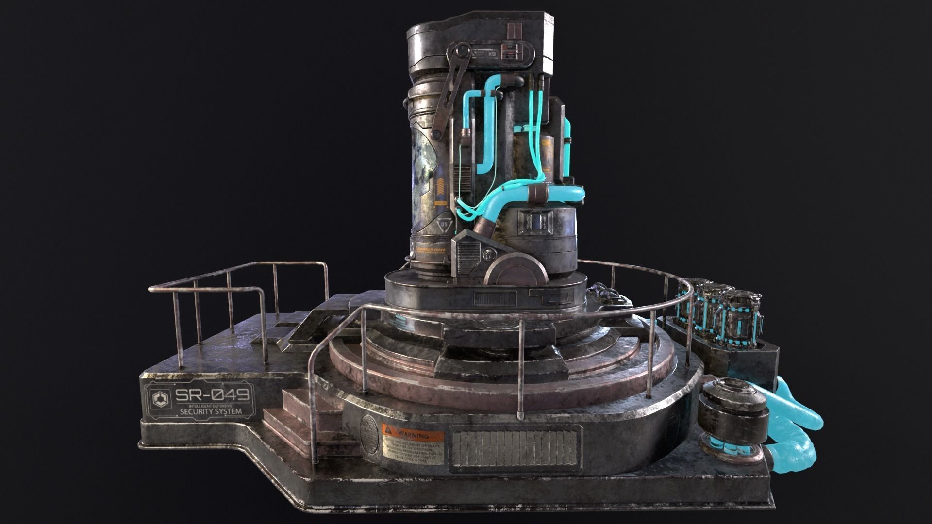 Cryopod Stasis chamber Low-poly 3D model_10