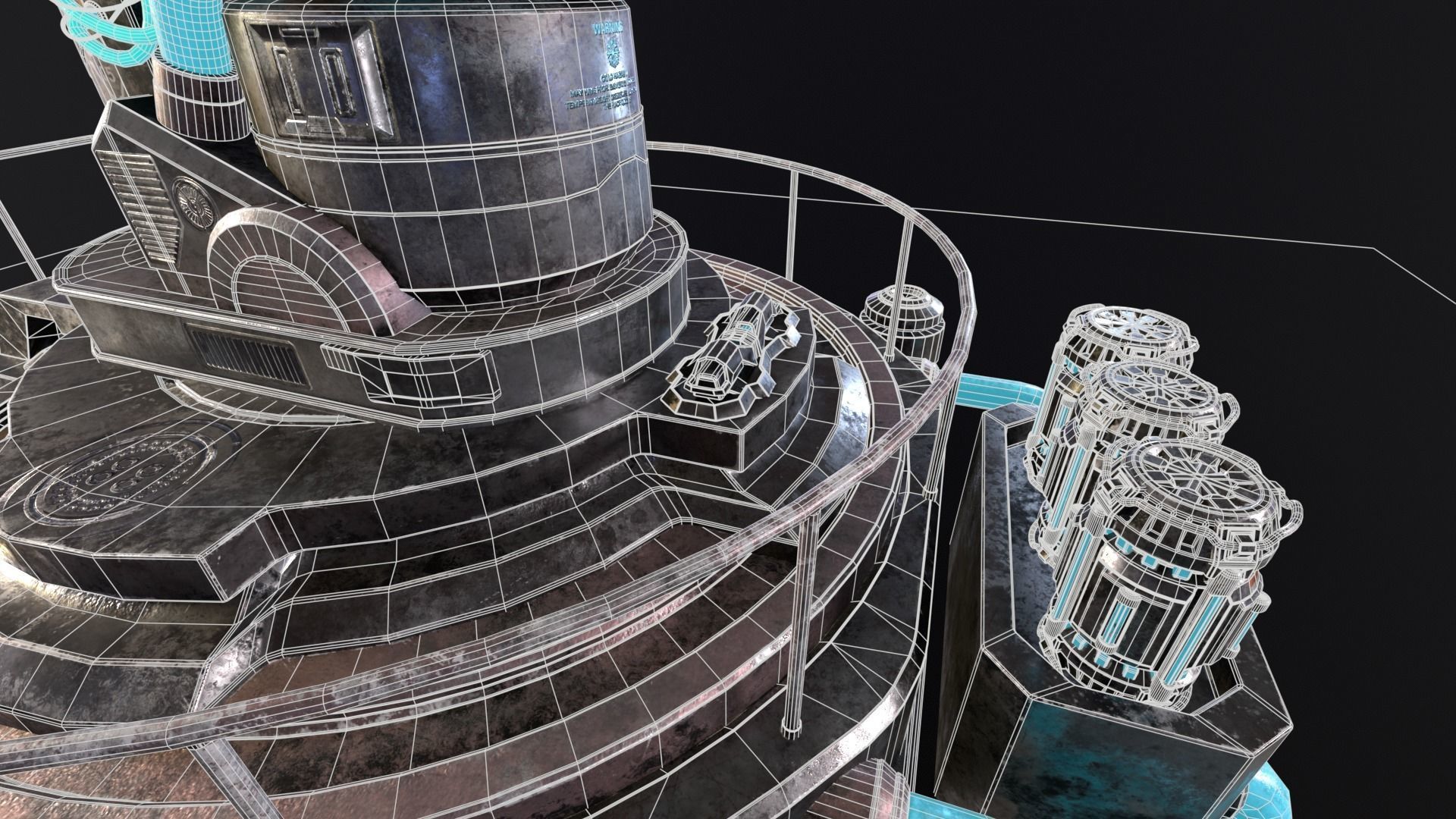 Cryopod Stasis chamber Low-poly 3D model_21